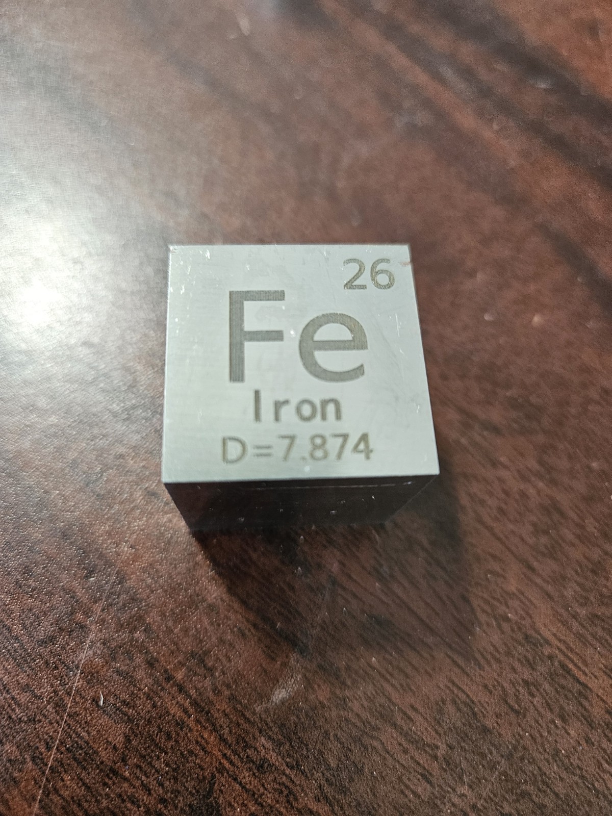 Iron Ferrum Metal Cube Fe ≥ 99.99% Element Collection 1x1 inch Cube