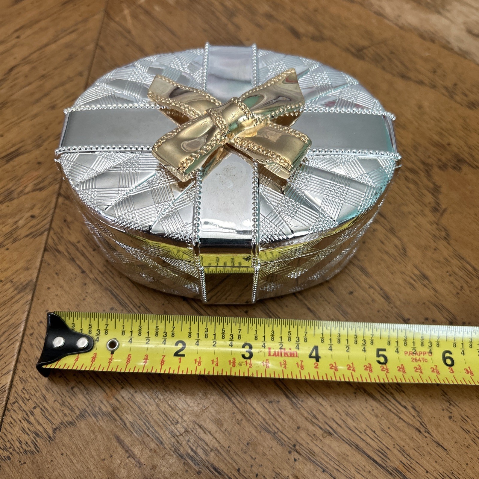 Vtg Godinger Silver Plated Oval Trinket jewelry Box