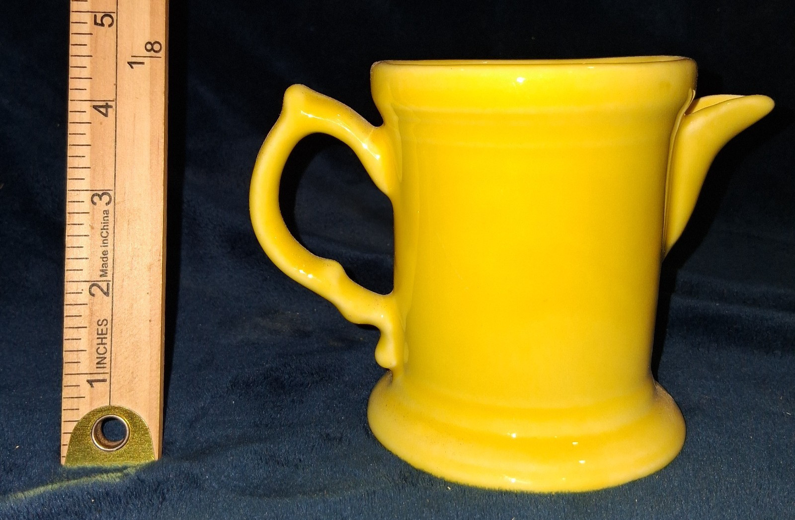 Vintage Camark Pottery Yellow Shaving Scuttle Mug Art Deco USA Ceramic Vintage Camark Pottery Yellow Shaving Scuttle Mug Art Deco USA Ceramic