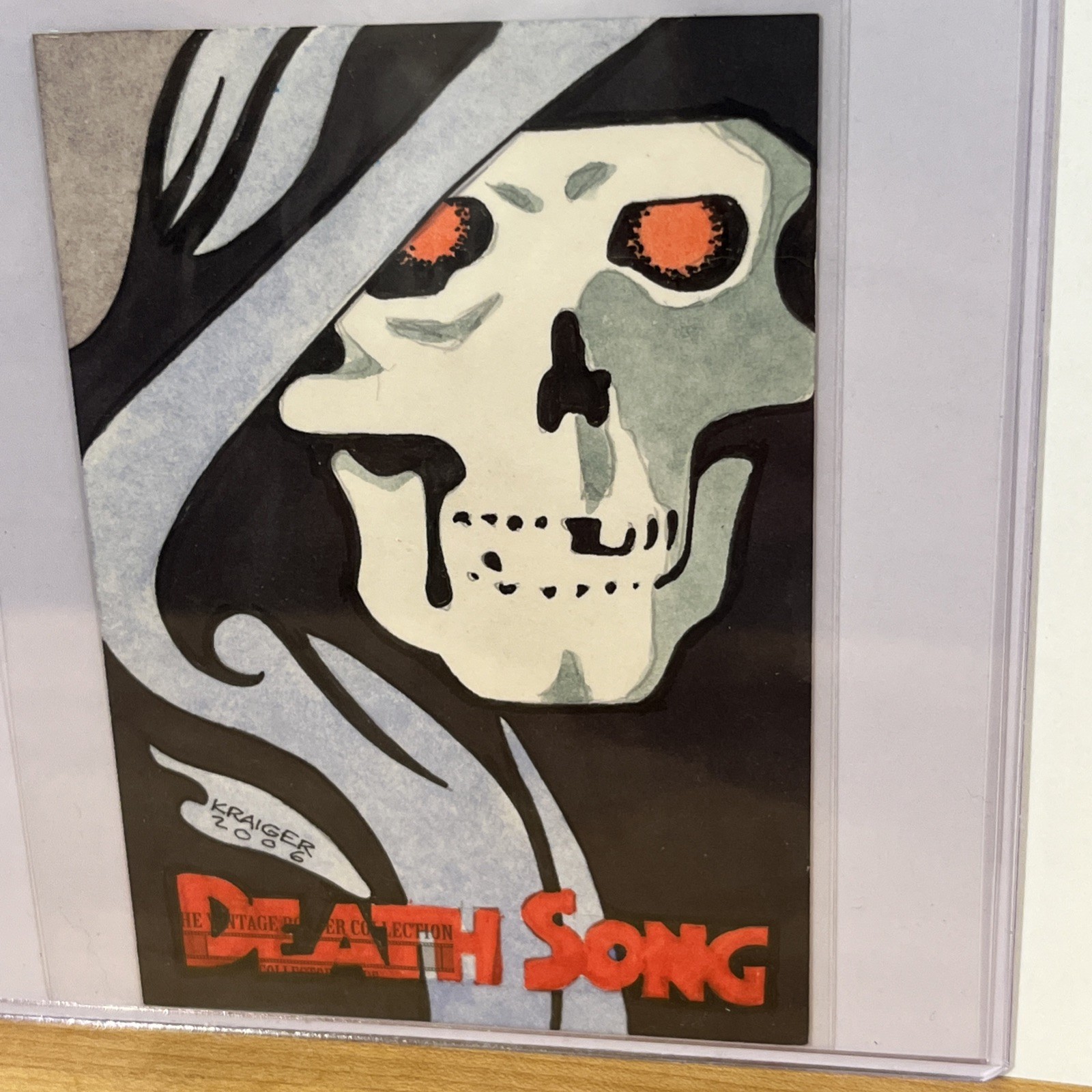 Breygent 2006 DEATH SONG Michael Kraiger Hand Drawn Sketch Card Mint