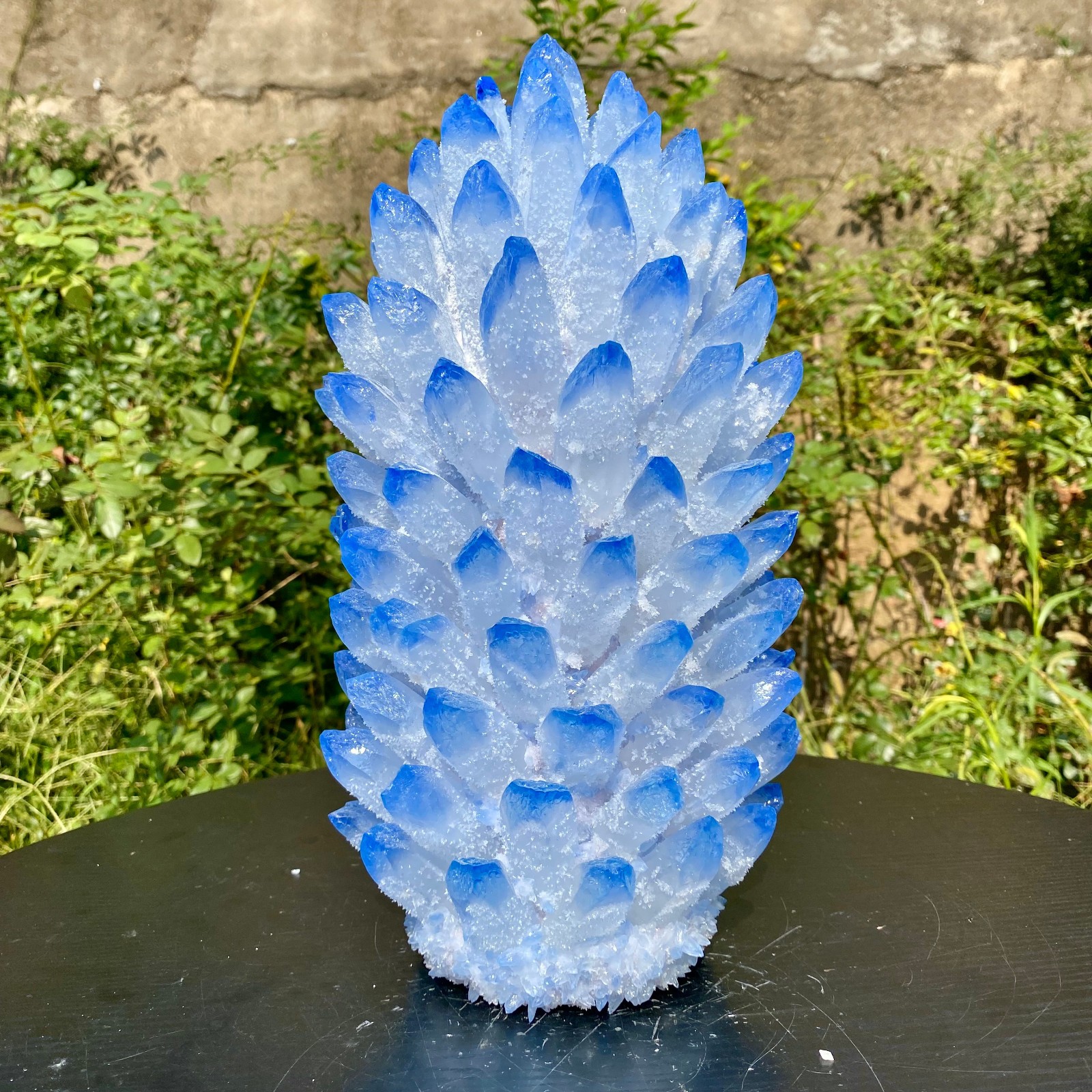 17.6LB  New Find blue Phantom Crystal Quartz Cluster Mineral Specimen Healing