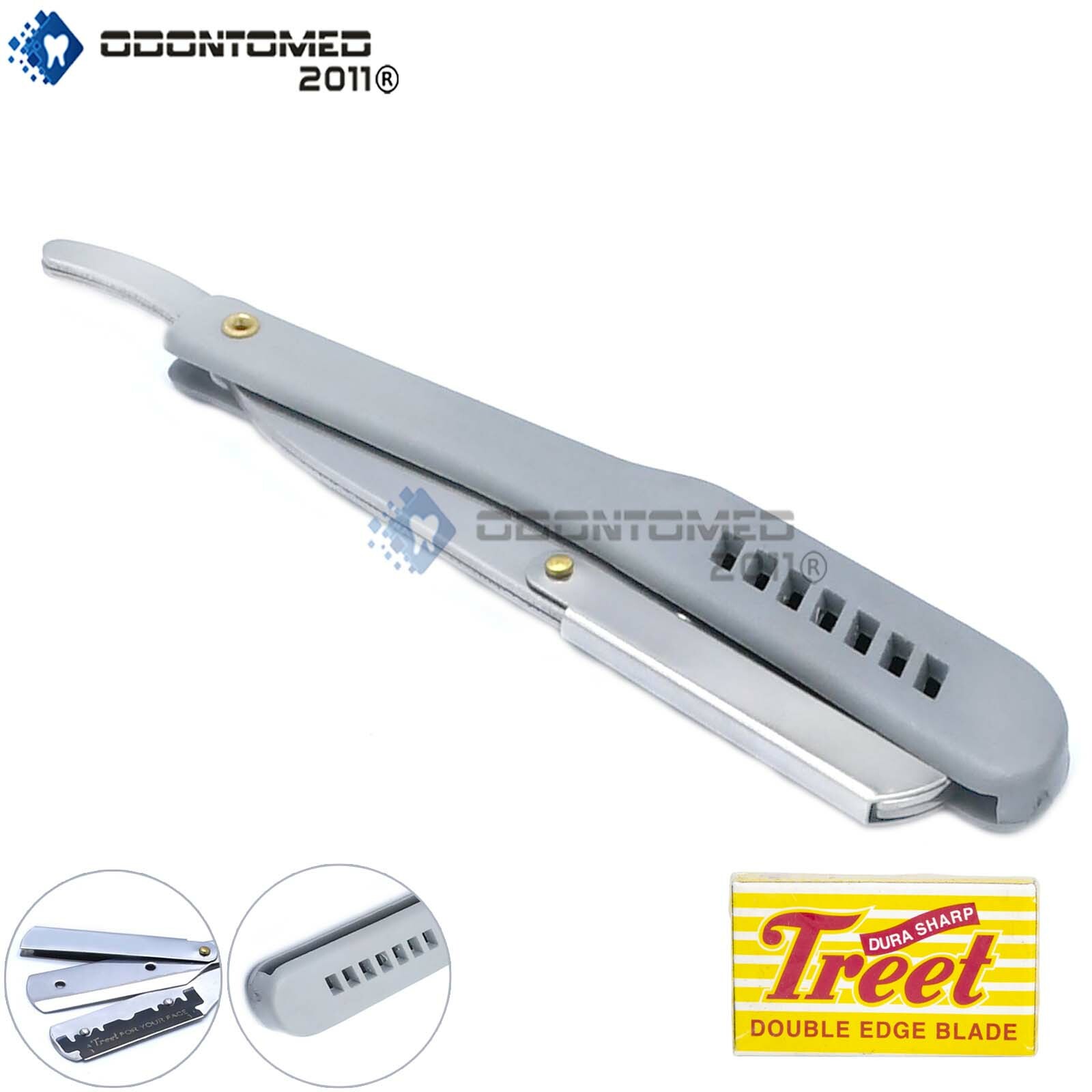 Professional Barber Manual Folding Razor Men Stylish Gray Handle Blades BTS-355 Professional Barber Manual Folding Razor Men Stylish Gray Handle Blades BTS-355