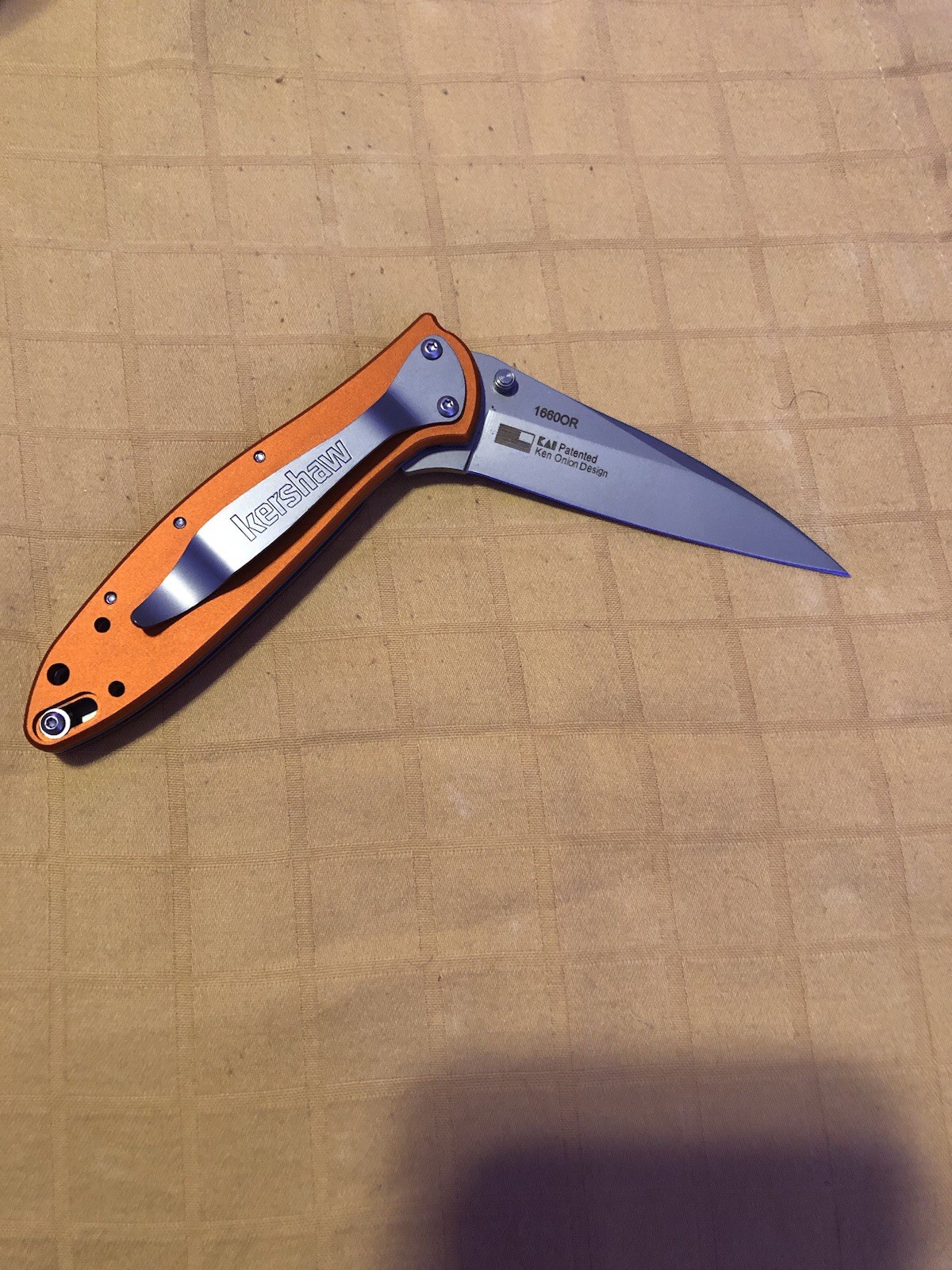 Kershaw 1660OR Leek Pocket Knife - Orange Brand New In Box. 
