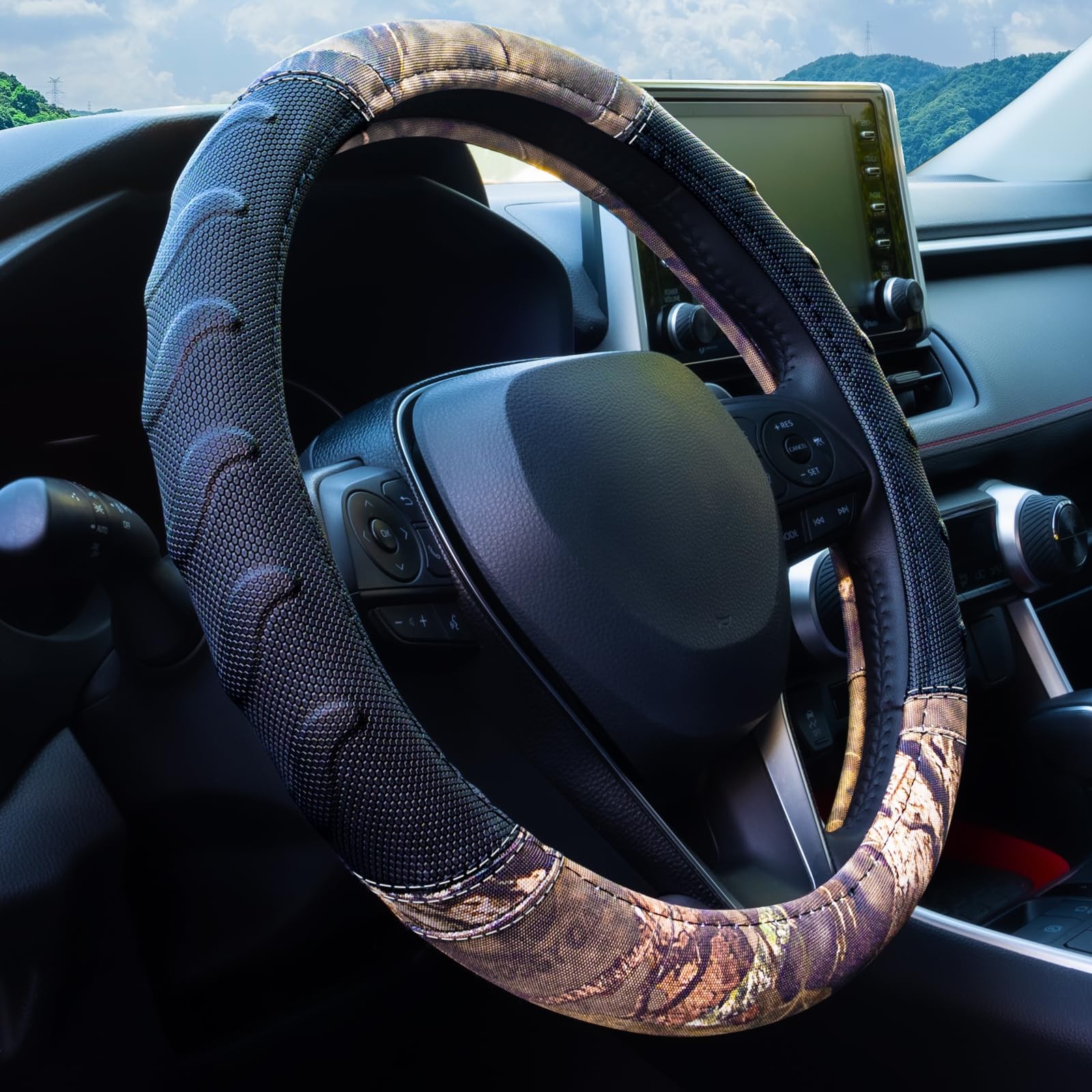 Steering Wheel Cover Break-up Country Camouflage 15.5\