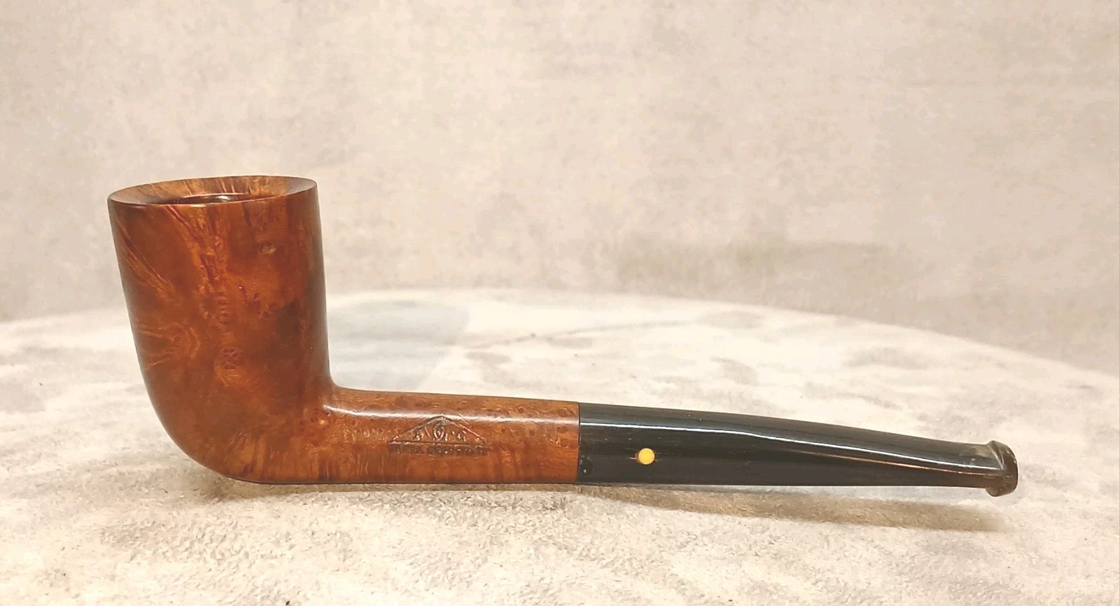 Rare F.C. Varga Depositata Smooth Dublin Tobacco Pipe With Horn Stem 1890-1910 