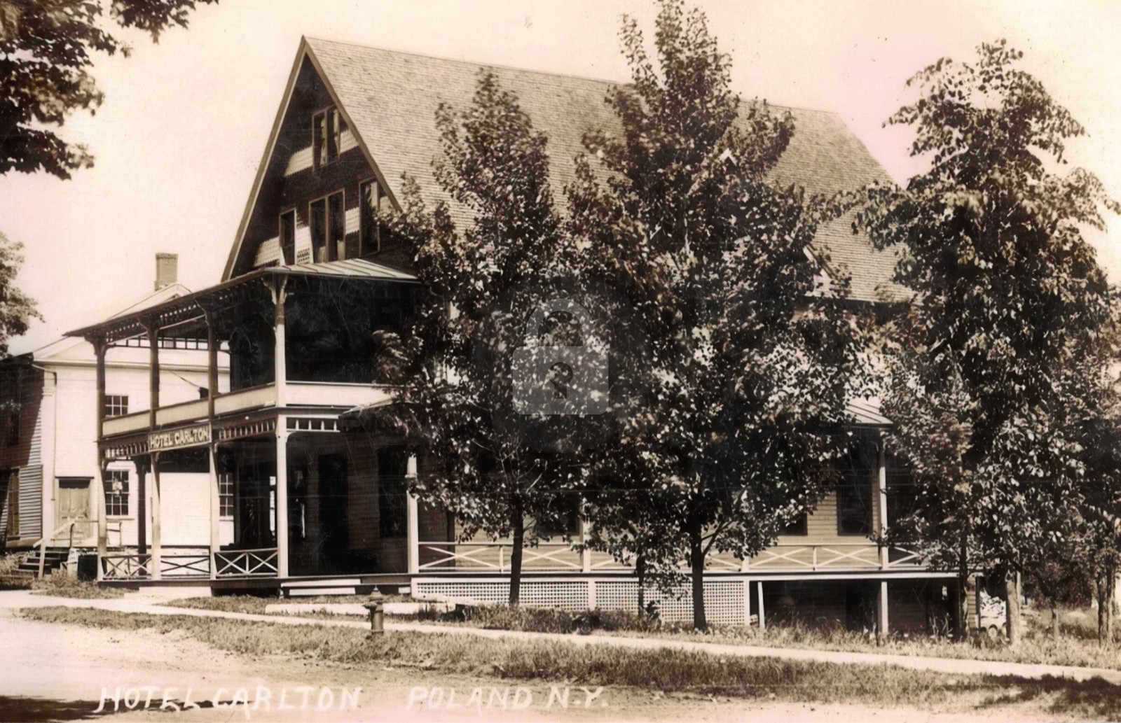 c1910 Hotel Carlton Poland New York RPPC Photo Postcard COPY
