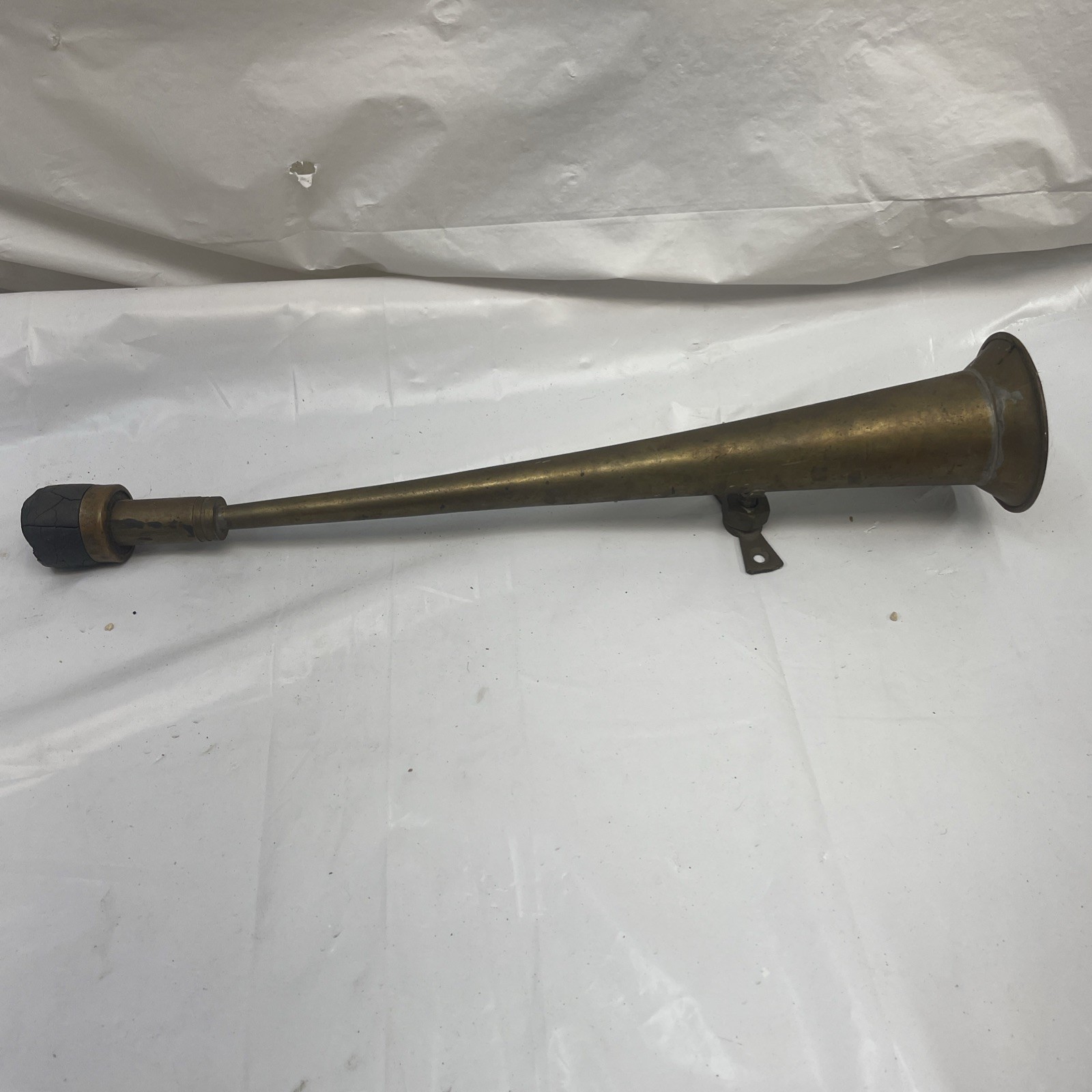 Vintage Antique Car Trumpet Horn Brass Era Flared 14” Has Reed In It