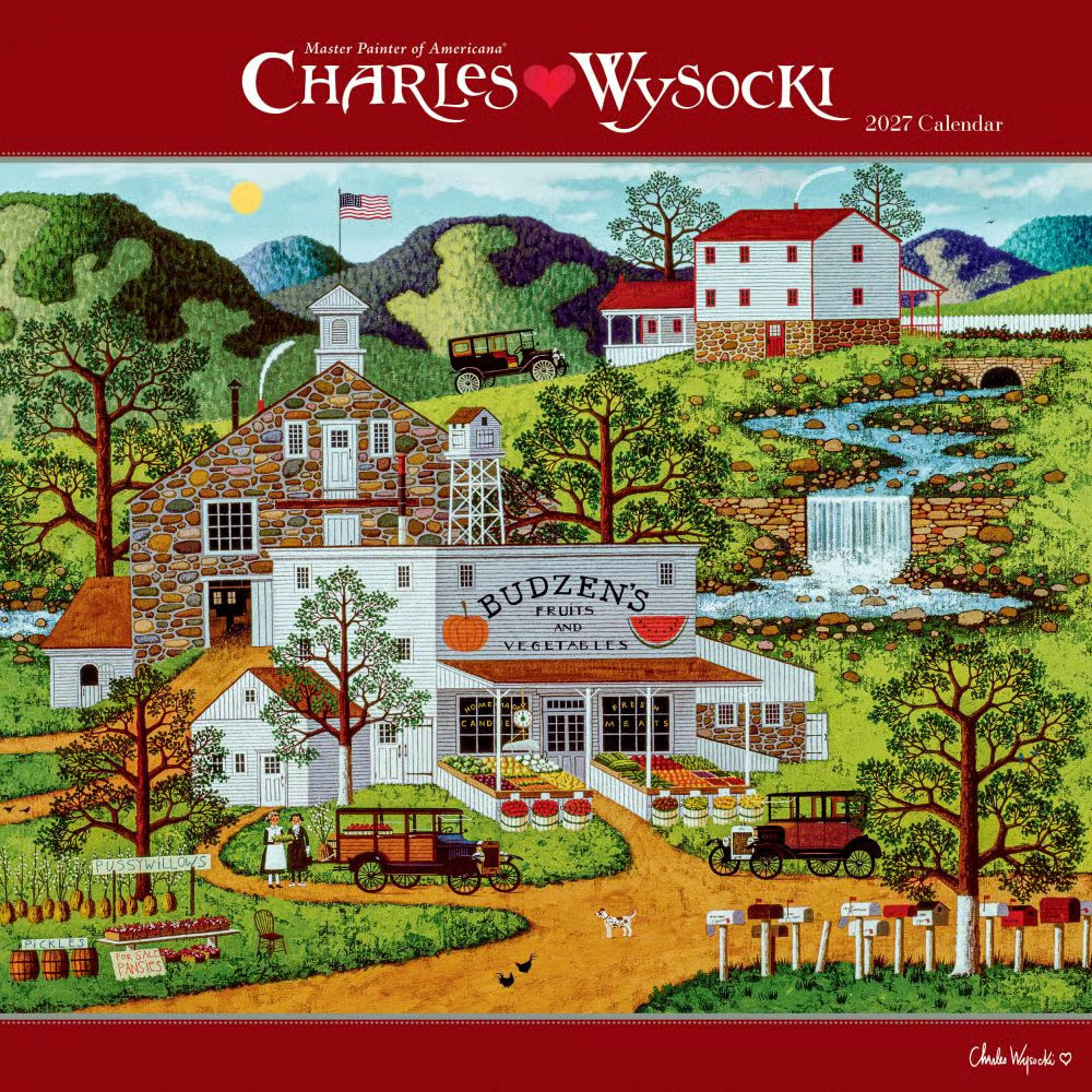 Carousel Calendars,  Charles Wysocki Americana 2027 Wall Calendar