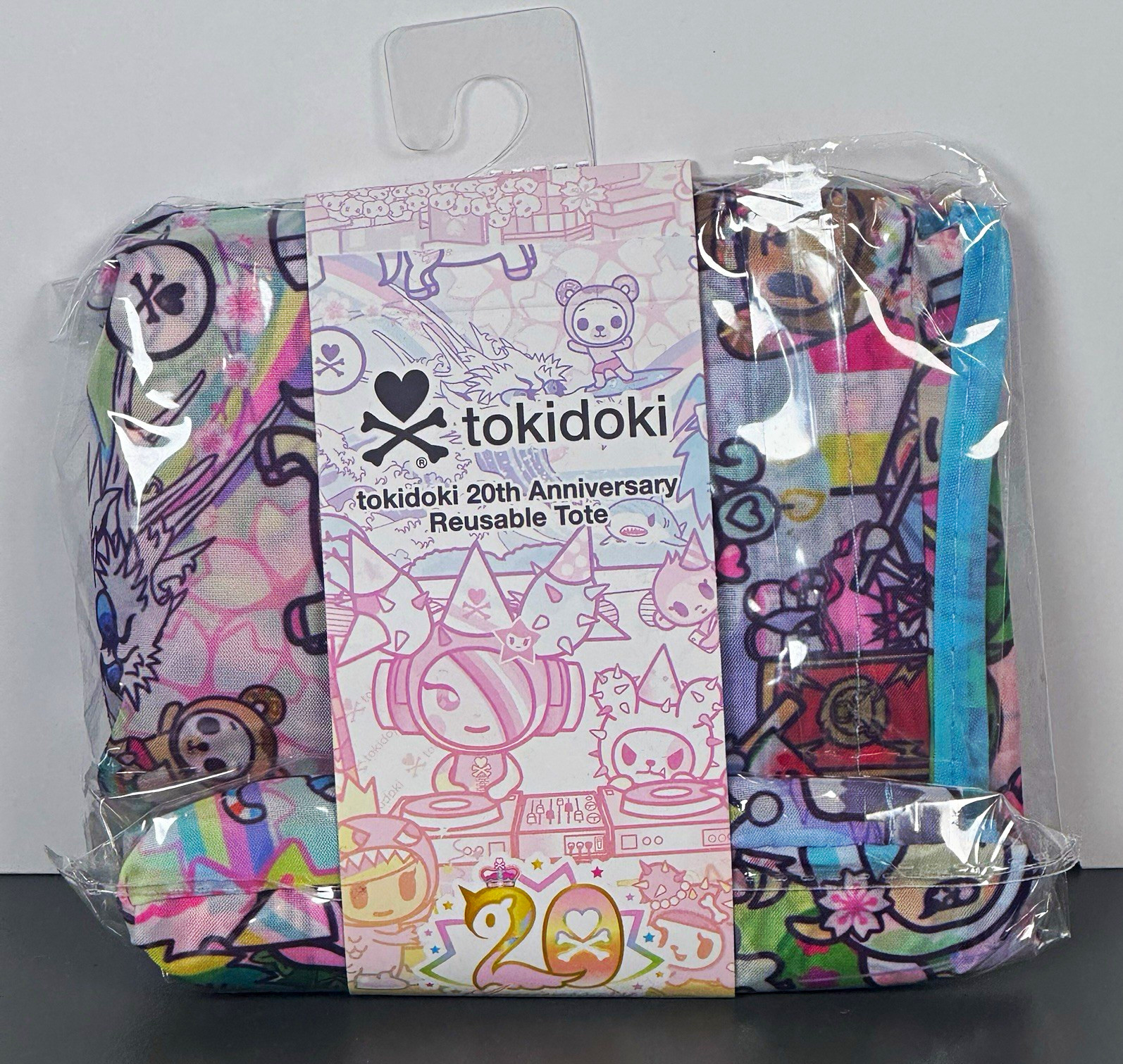 tokidoki 20th Anniversary Reusable Foldable All-Over Print Tote Bag TOTER2002 tokidoki 20th Anniversary Reusable Foldable All-Over Print Tote Bag TOTER2002