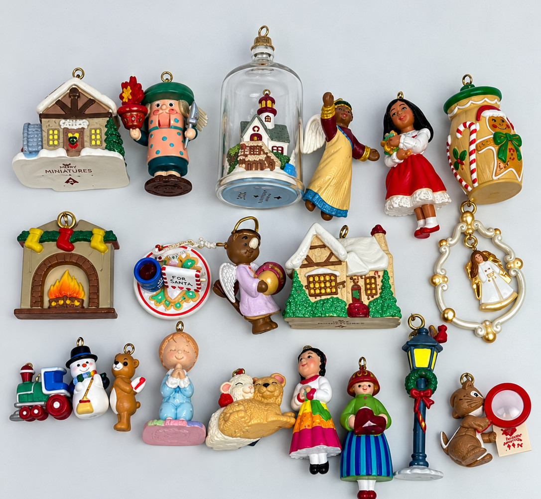Hallmark Merry Miniatures Christmas Ornaments Lot of 20 Mixed Collection