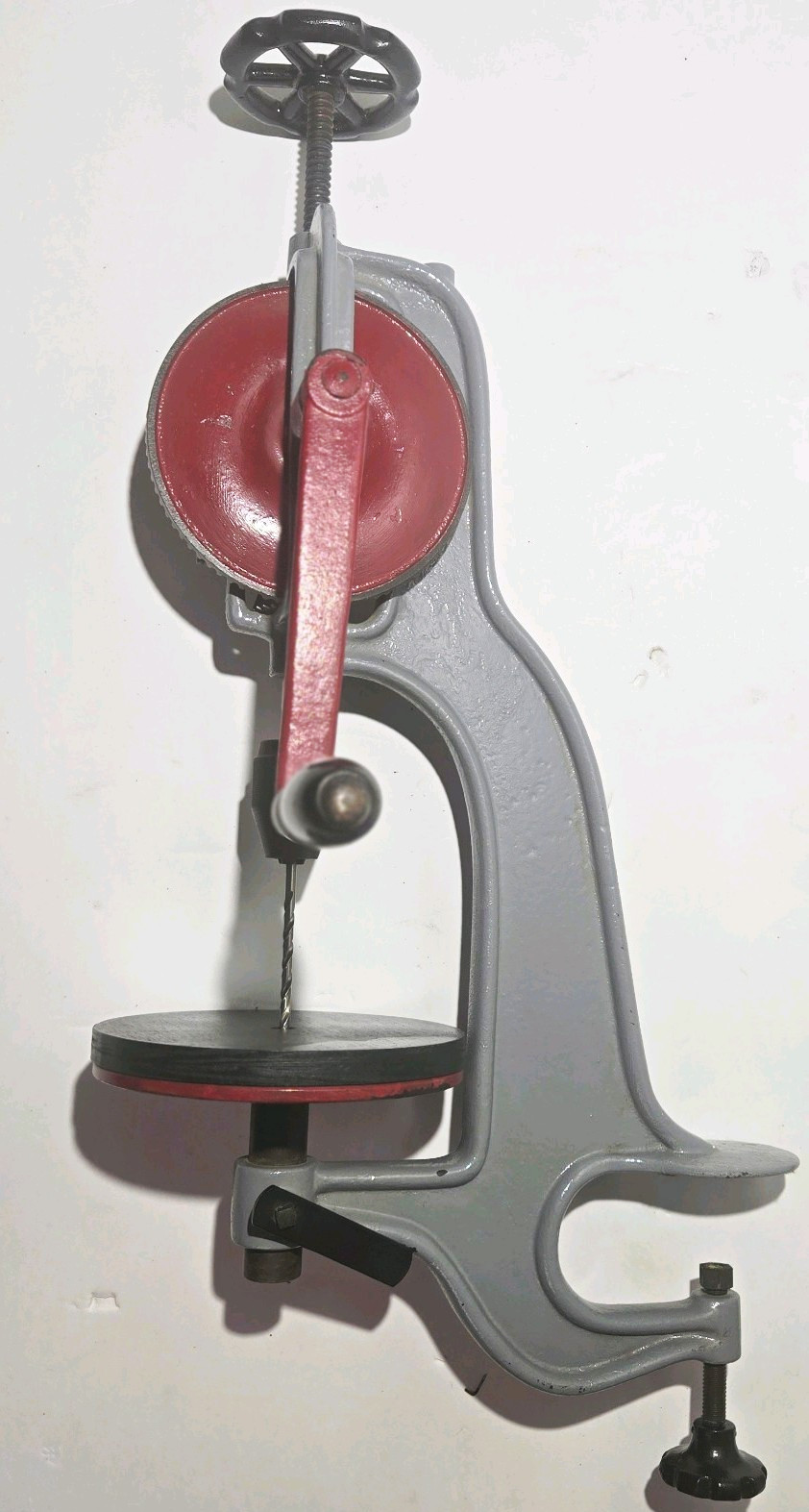 Vintage Goodell Pratt No 9 Bench Top Hand Crank Drill Press Restored Antique