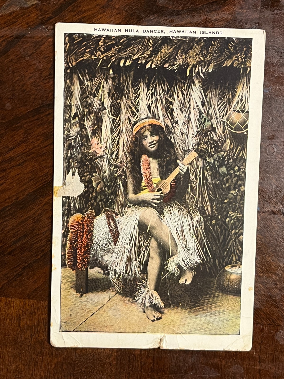 Honolulu, HI 1931 Hawaiian Hula Dancer Ethnic Ukelele Postcard Posted