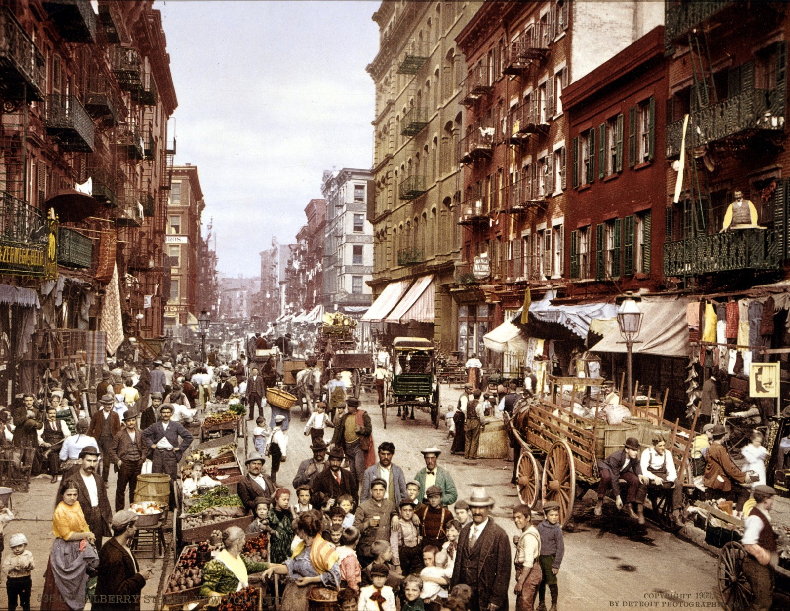 MULBERRY STREET NEW YORK CITY NY HISTORIC SCENE 1900 8.5X11 PHOTO
