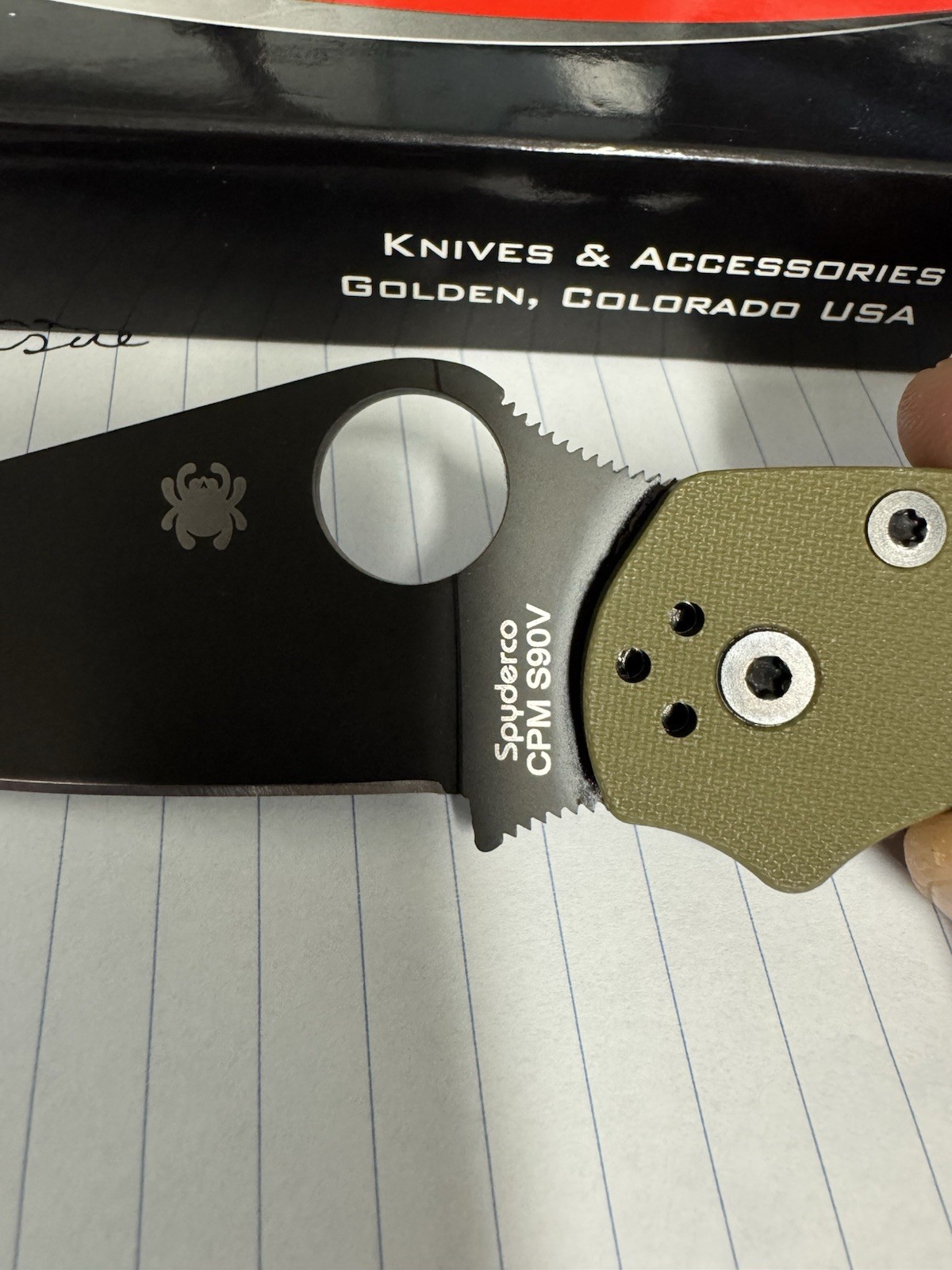 Spyderco Paramilitary 2 DLT EXCLUSIVE S90V Od Green Scales 