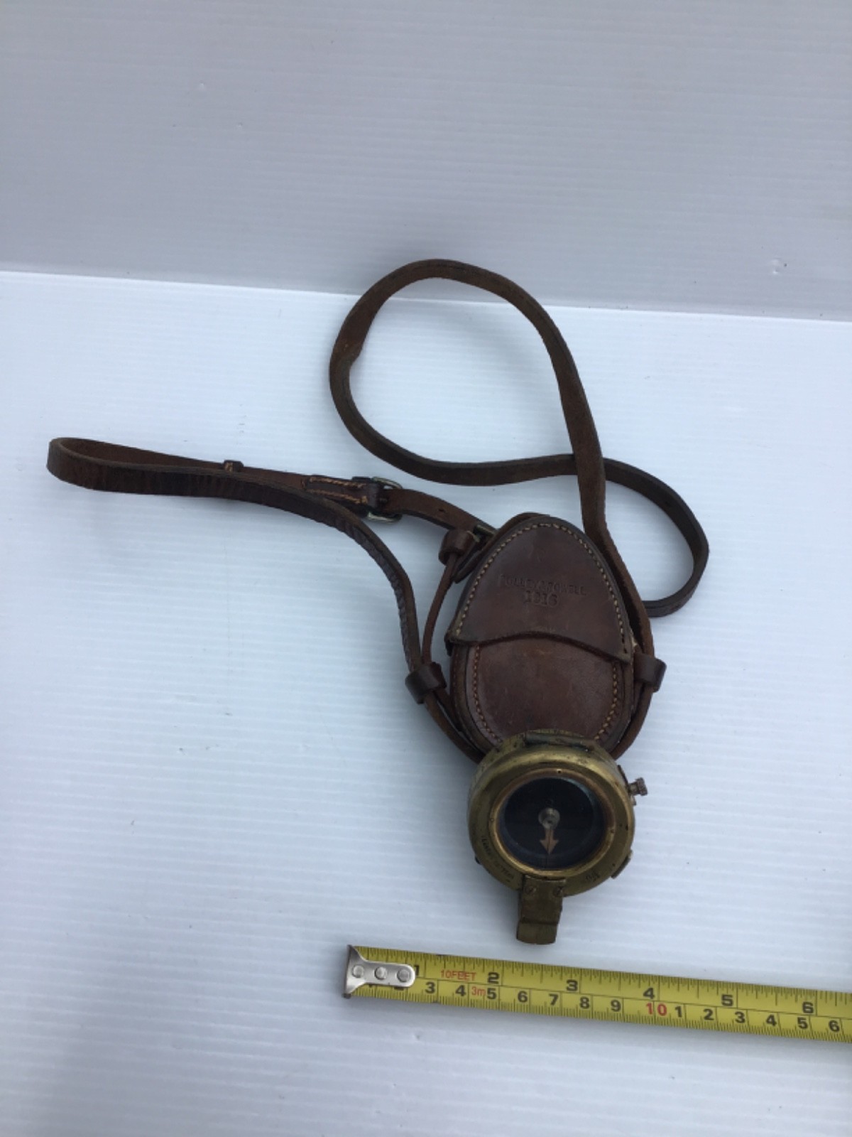 Vintage WW1 working Verners Pattern Vlll 1916 Dated Compass with leather case