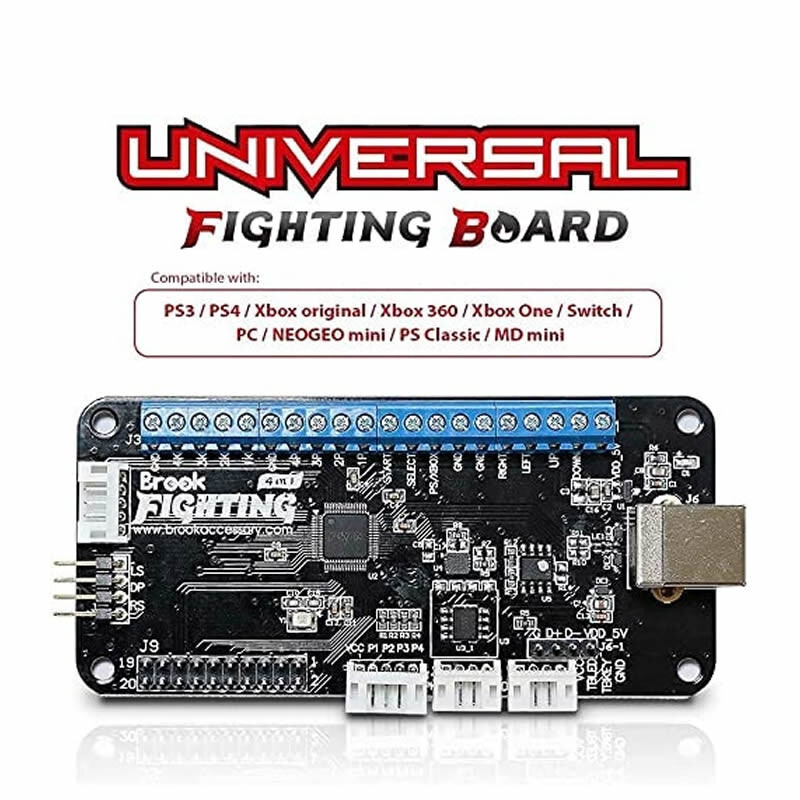 Brook Universal Fighting Board – PS3/PS4/Xbox/PC Multi-Console Fightstick PCB