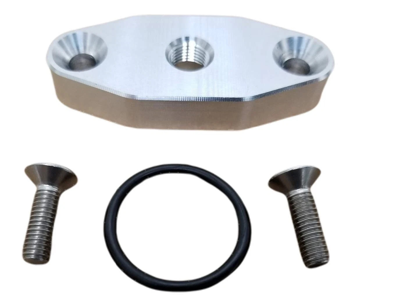 LS 1/8 NPT Turbo Oil Feed Port Adapter Plate LS1 LS2 LS3 5.3 6.0 USA