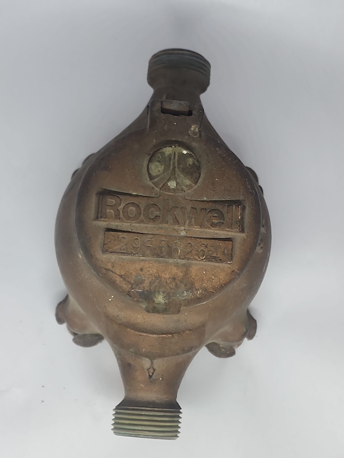 ROCKWELL INTERNATIONAL ANTIQUE BRASS WATER METER ROCKWELL INTERNATIONAL ANTIQUE BRASS WATER METER