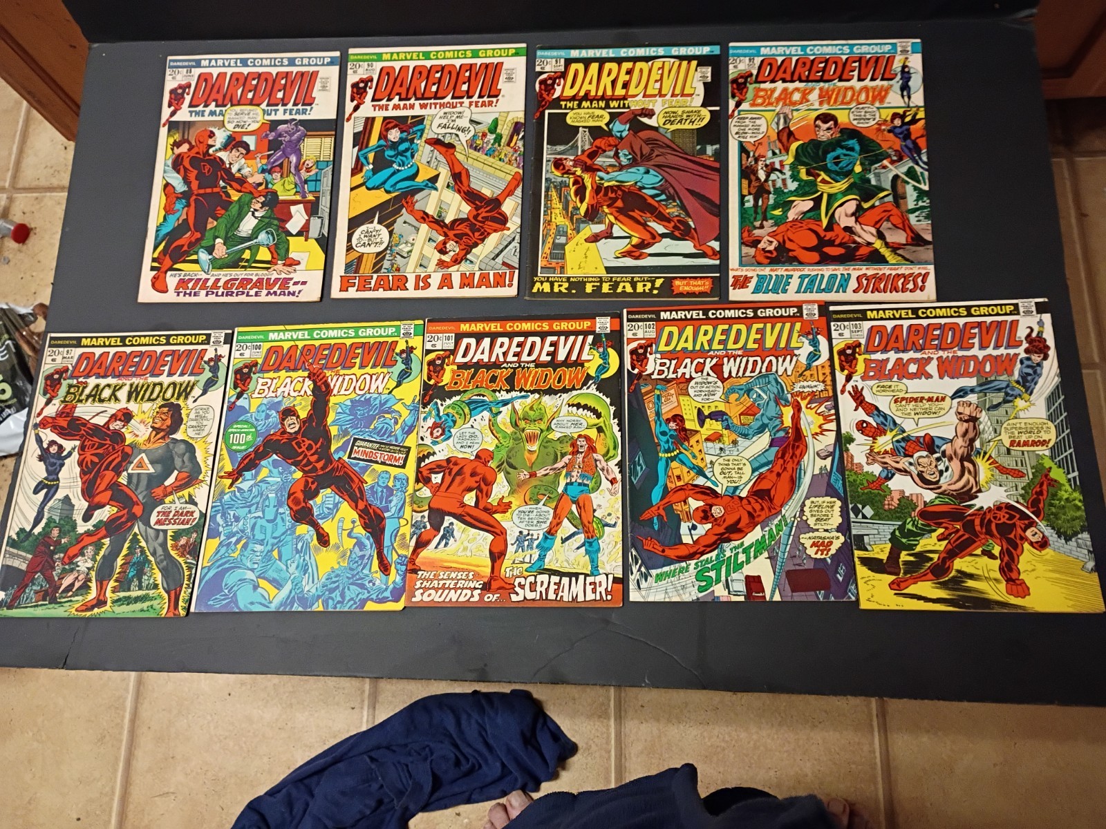 Daredevil #88, 90, 91, 92, 97, 100, 101, 102, 103 Lot of 9 Marvel Keys