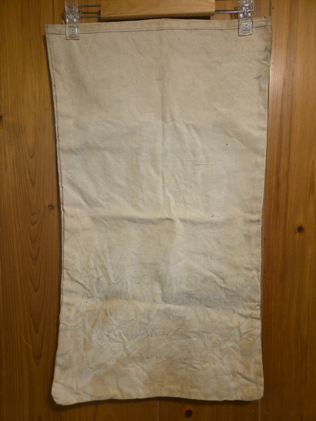 Vintage 1950s Connecticut State Highway Dept. Canvas Sack 15x26
