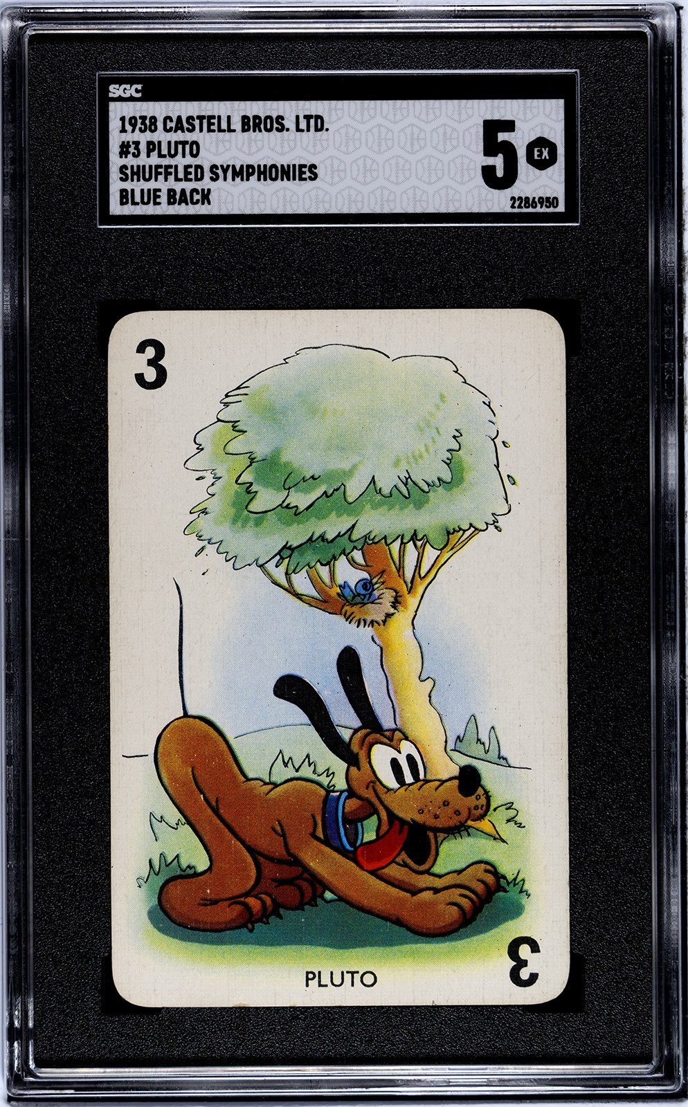 SGC 5 1938 Castell Brothers Disney Shuffled Symphonies Pluto Blue Back