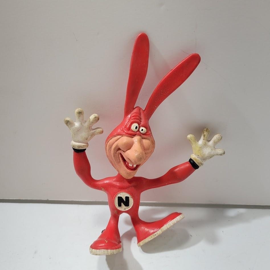 Vintage 1988 Domino\'s Pizza The Noid Figure PVC Toy Red Advertising Mascot Promo