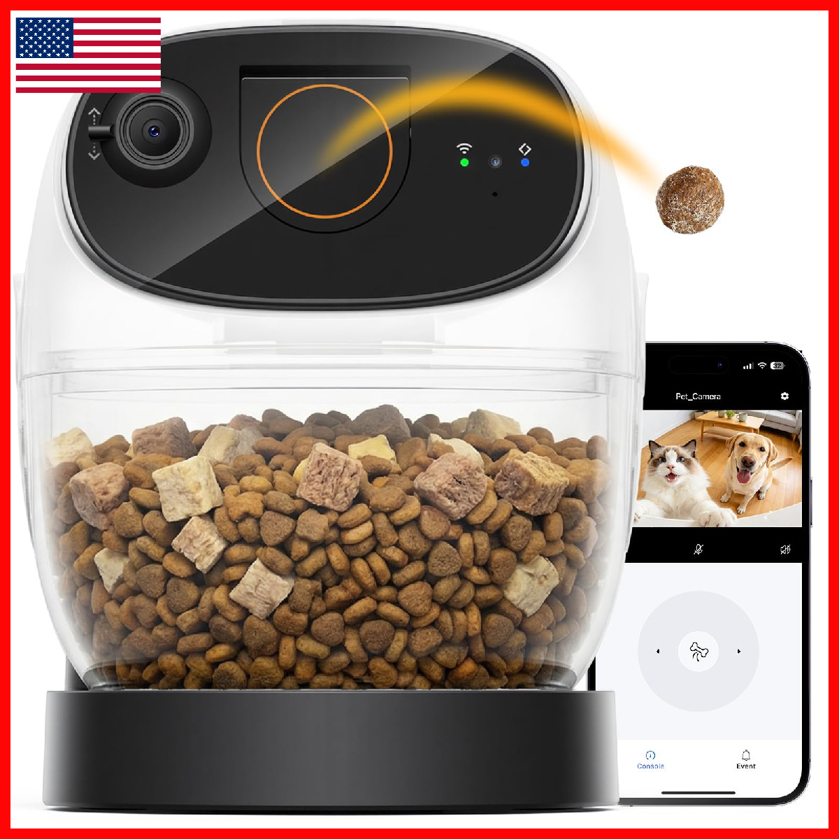 Cypcat 2026 3K Pet Camera Treat Dispenser 32Ft Remote Tossing For Separation Cypcat 2026 3K Pet Camera Treat Dispenser 32Ft Remote Tossing For Separation