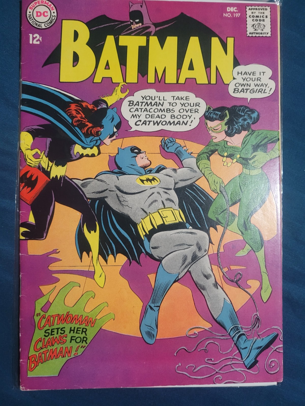 Batman #197 Poison Ivy Catwoman Batgirl Cover DC Comics 1967 Silver Age 