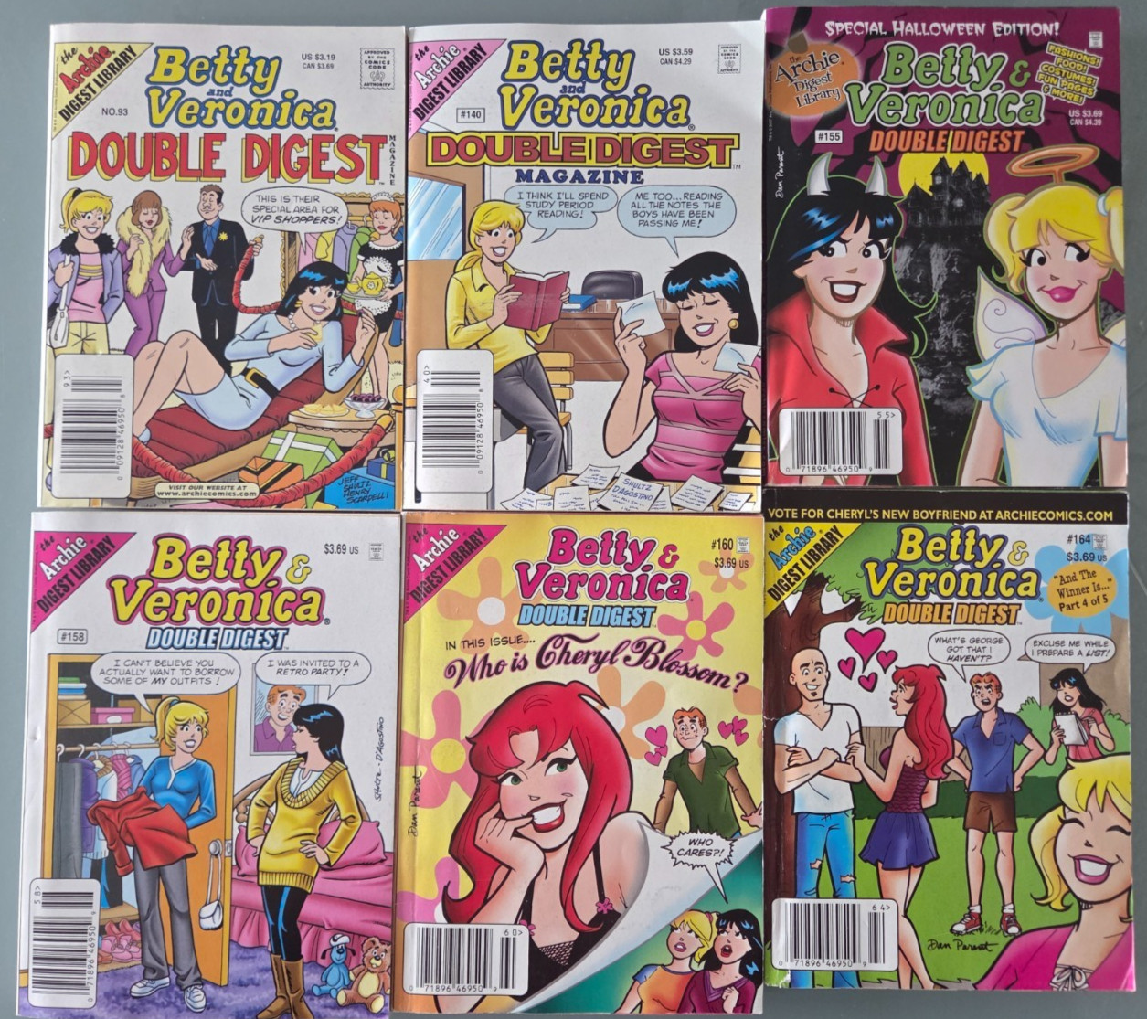 BETTY AND VERONICA SET OF 10 DOUBLE DIGEST MAGAZINE ARCHIE COMICS BETTY AND VERONICA SET OF 10 DOUBLE DIGEST MAGAZINE ARCHIE COMICS