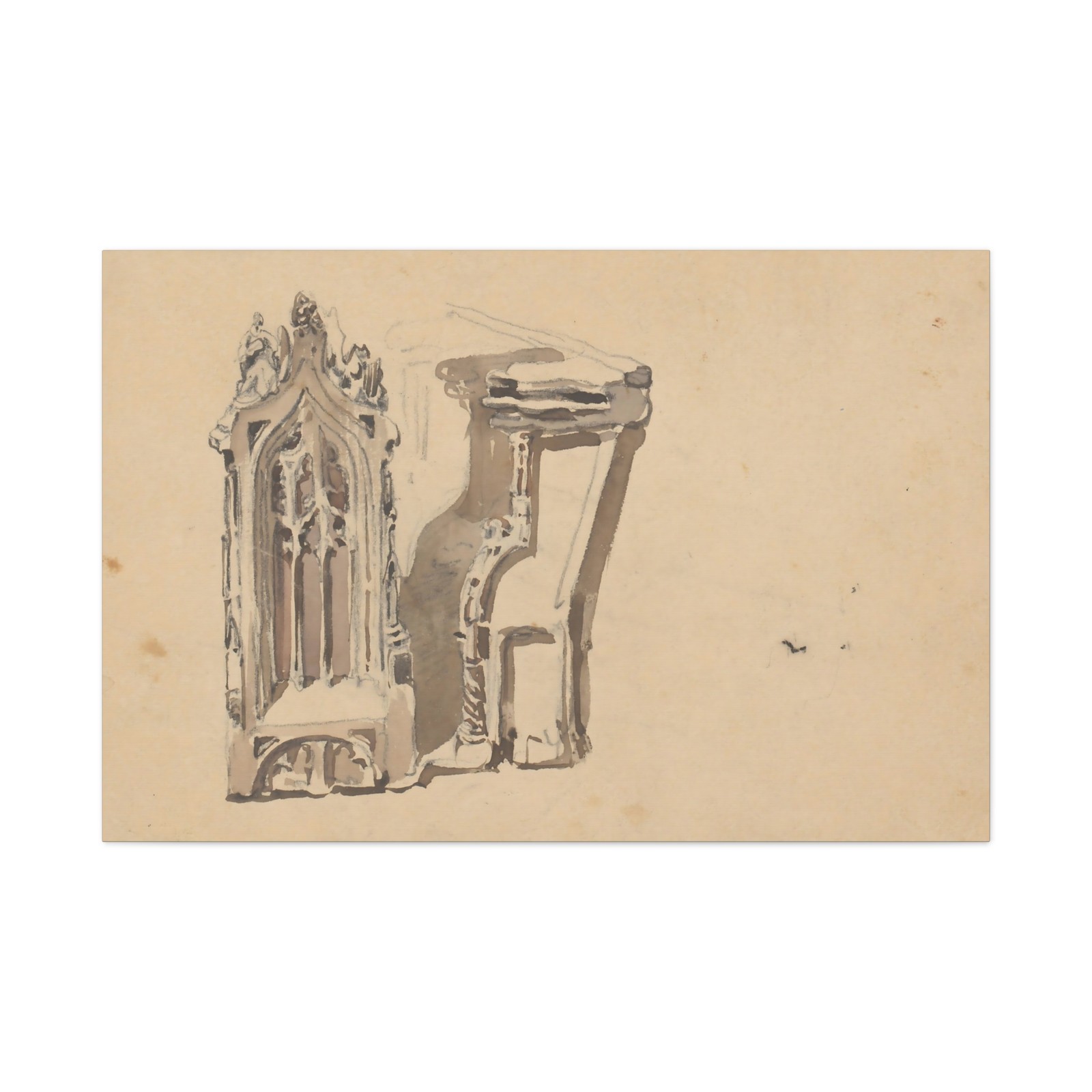Johannes Bosboom - Koorstoel - 1827 - 1891 - Canvas Wall Art