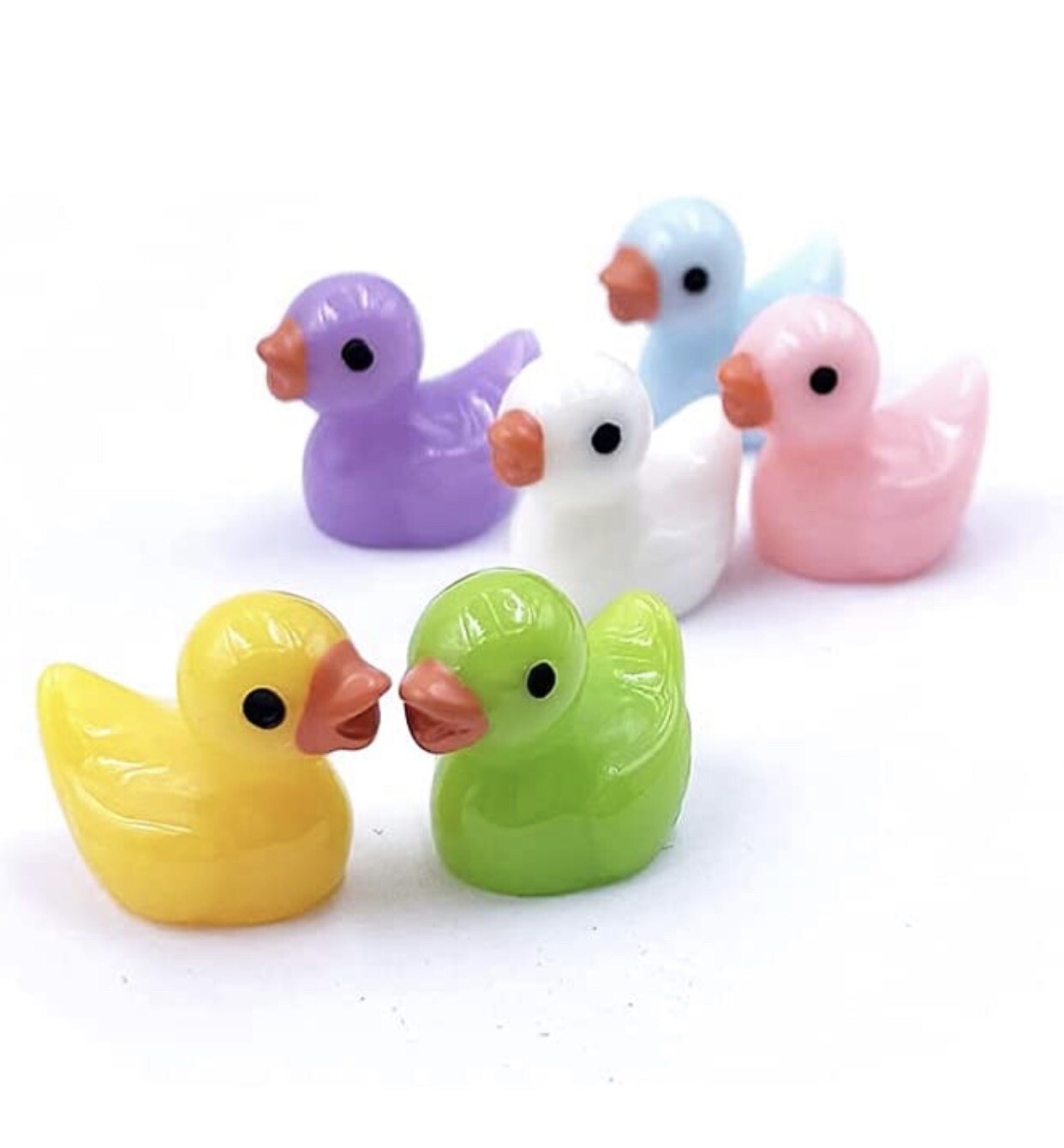 25 Pieces Mini Rubber Ducks Miniature Resin Ducks Baby Beep Tiny  Duckies