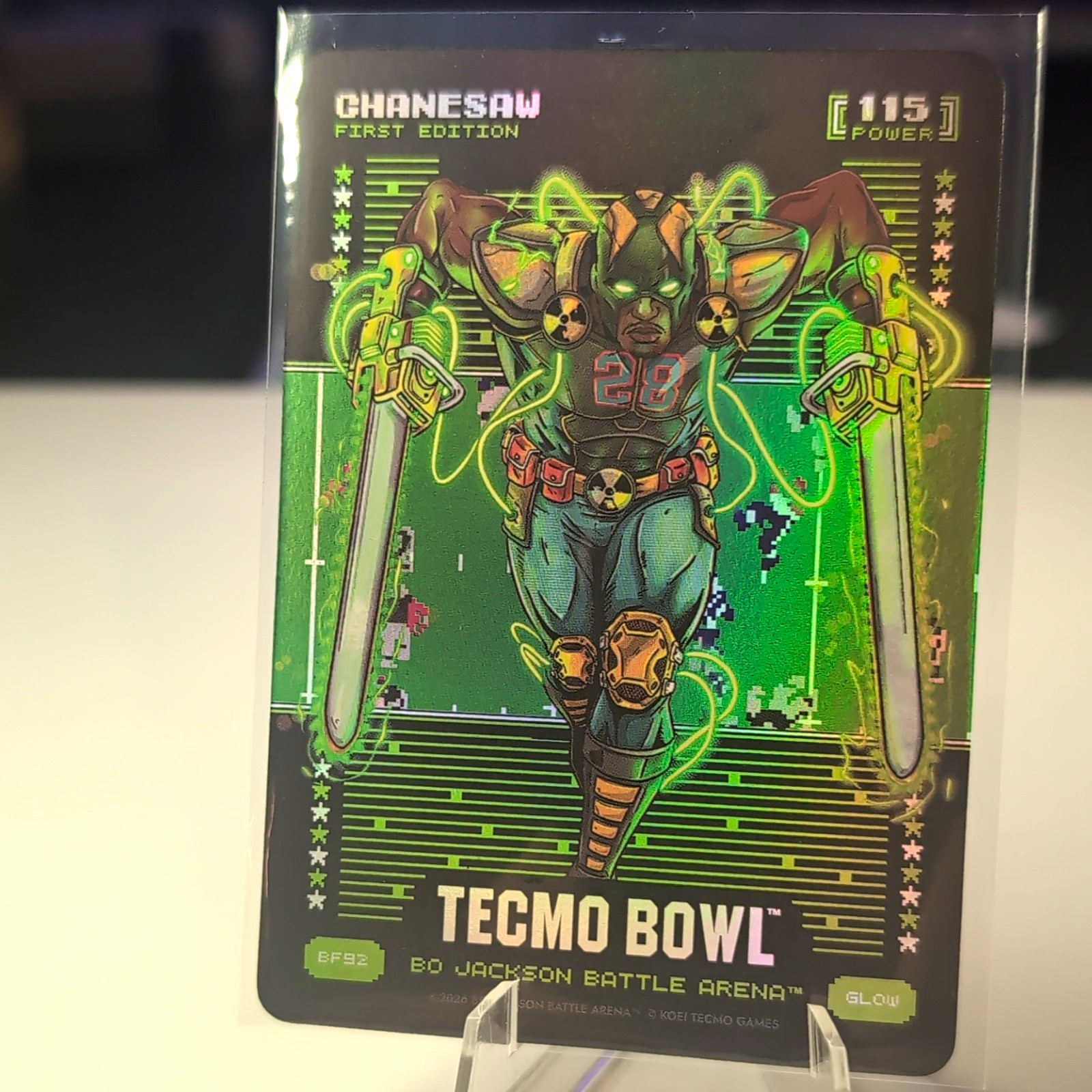 2026 Bo Jackson Battle Arena Tecmo  Bowl 1st Edition Chainsaw Glow BF92
