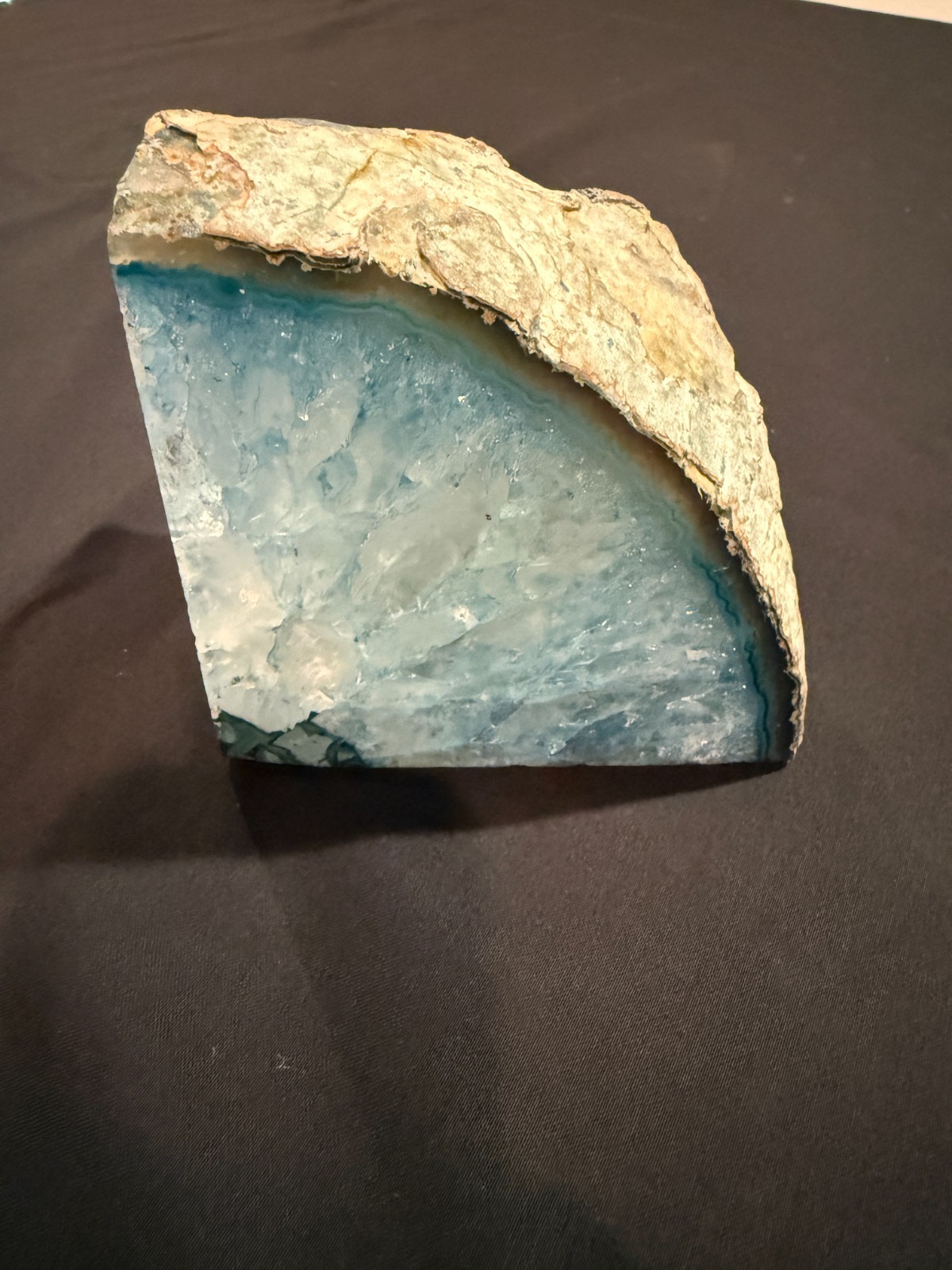 Blue Agate Crystal Geode - 4.9 lbs