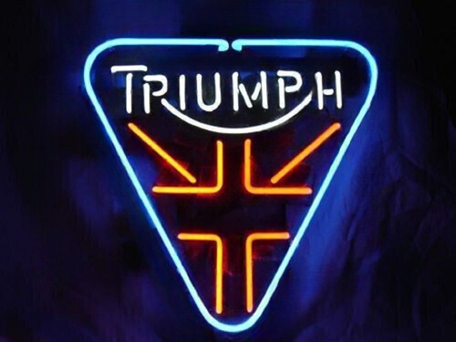 Triumph British Motorcyle Neon Sign Sign Lamp Bar Real Glass Decor Art 19\