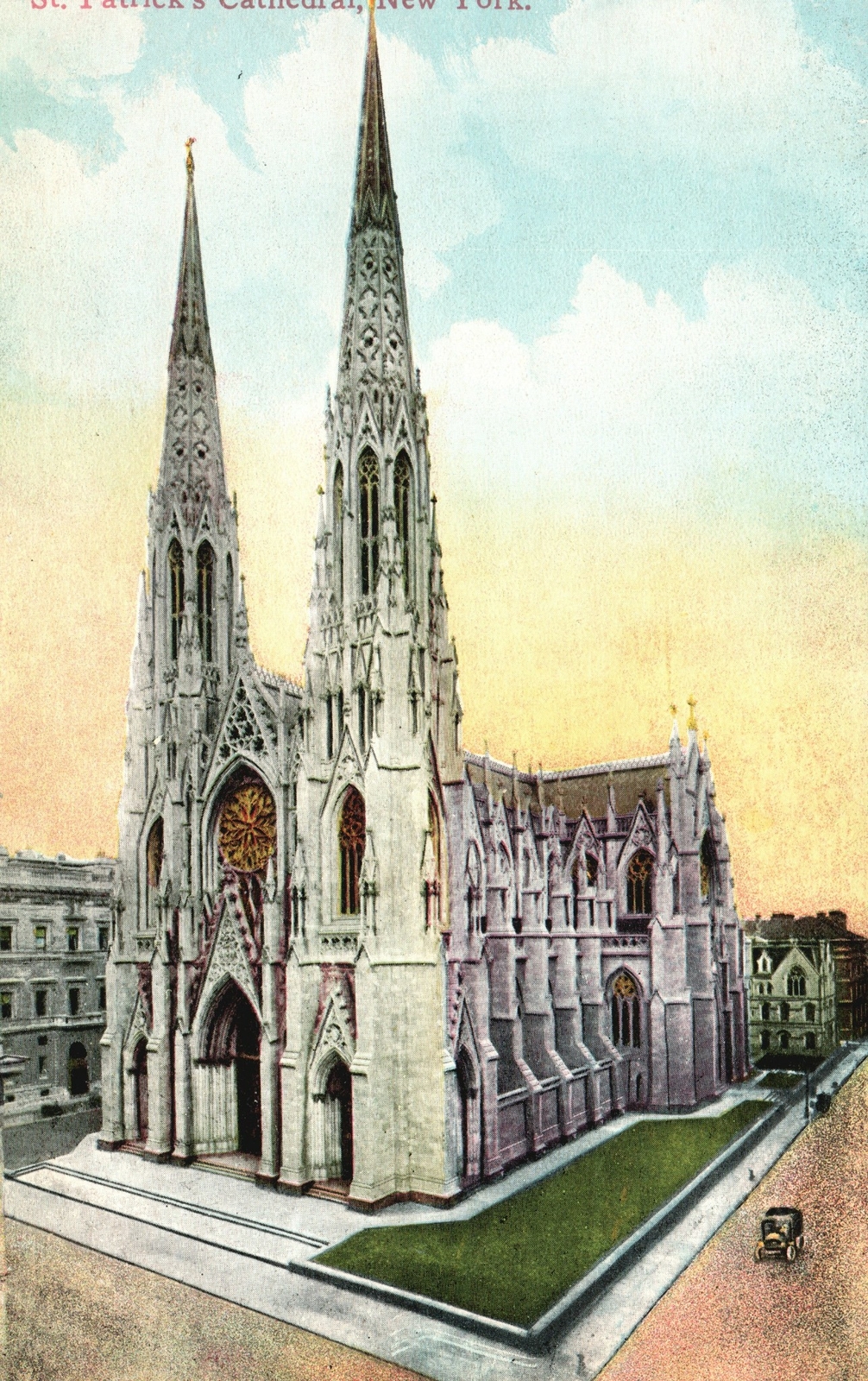 St. Patrick\'s Cathedral Parish Church New York Success Postal Vintage Postcard