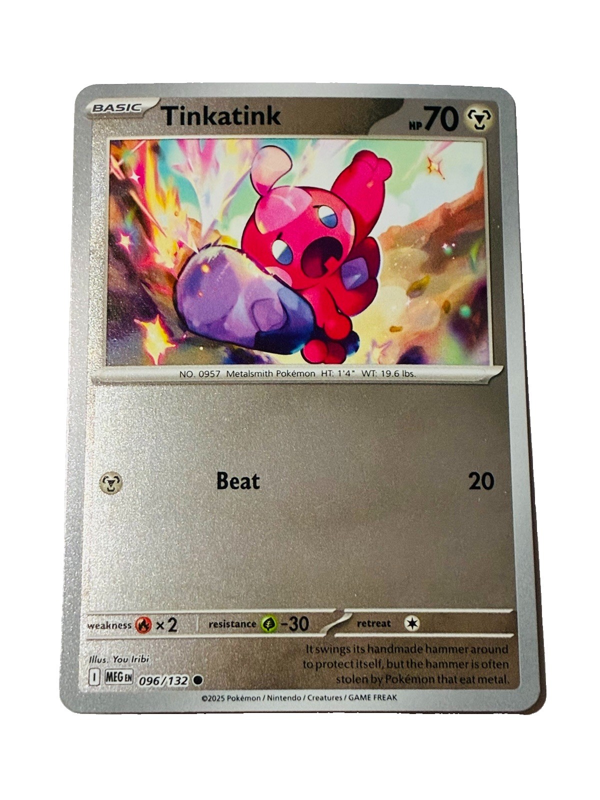 Pokémon TCG - Tinkatink 96/132 Reverse Holofoil - Mega Evolution Base Set Card