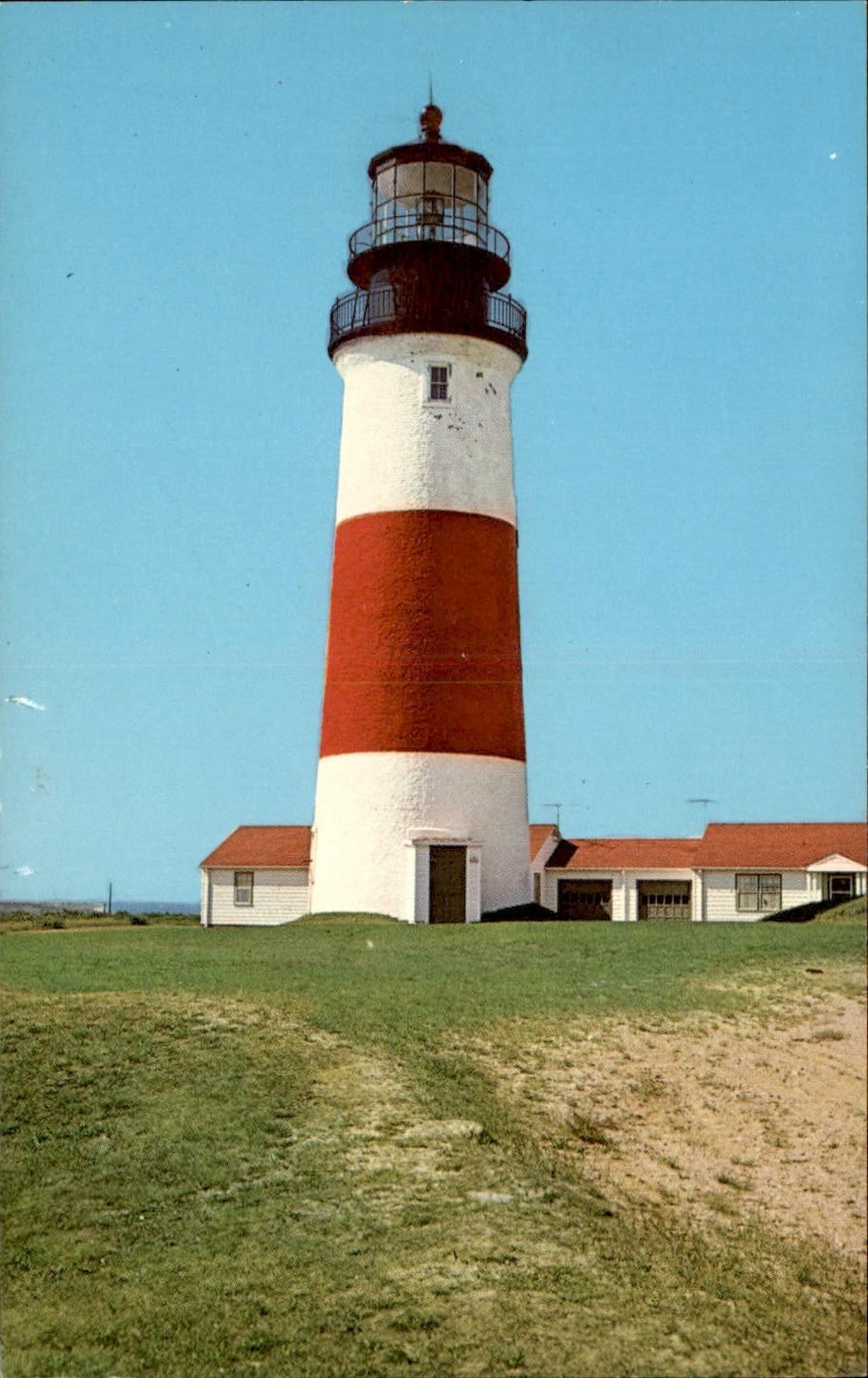 Nantucket Island MA Sankaty Head Lighthouse Curt Teich c1960s Vintage Postcard Nantucket Island MA Sankaty Head Lighthouse Curt Teich c1960s Vintage Postcard