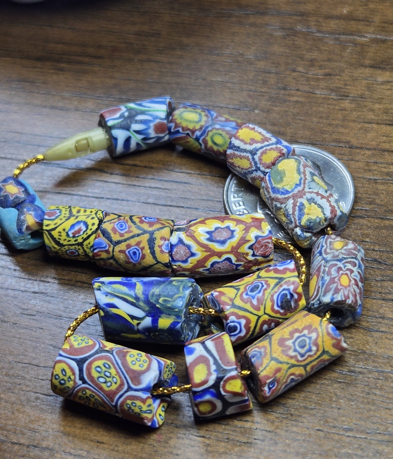 Collector Quality Lot Of Millefiori Venetian Glass African Trade Beads Collector Quality Lot Of Millefiori Venetian Glass African Trade Beads