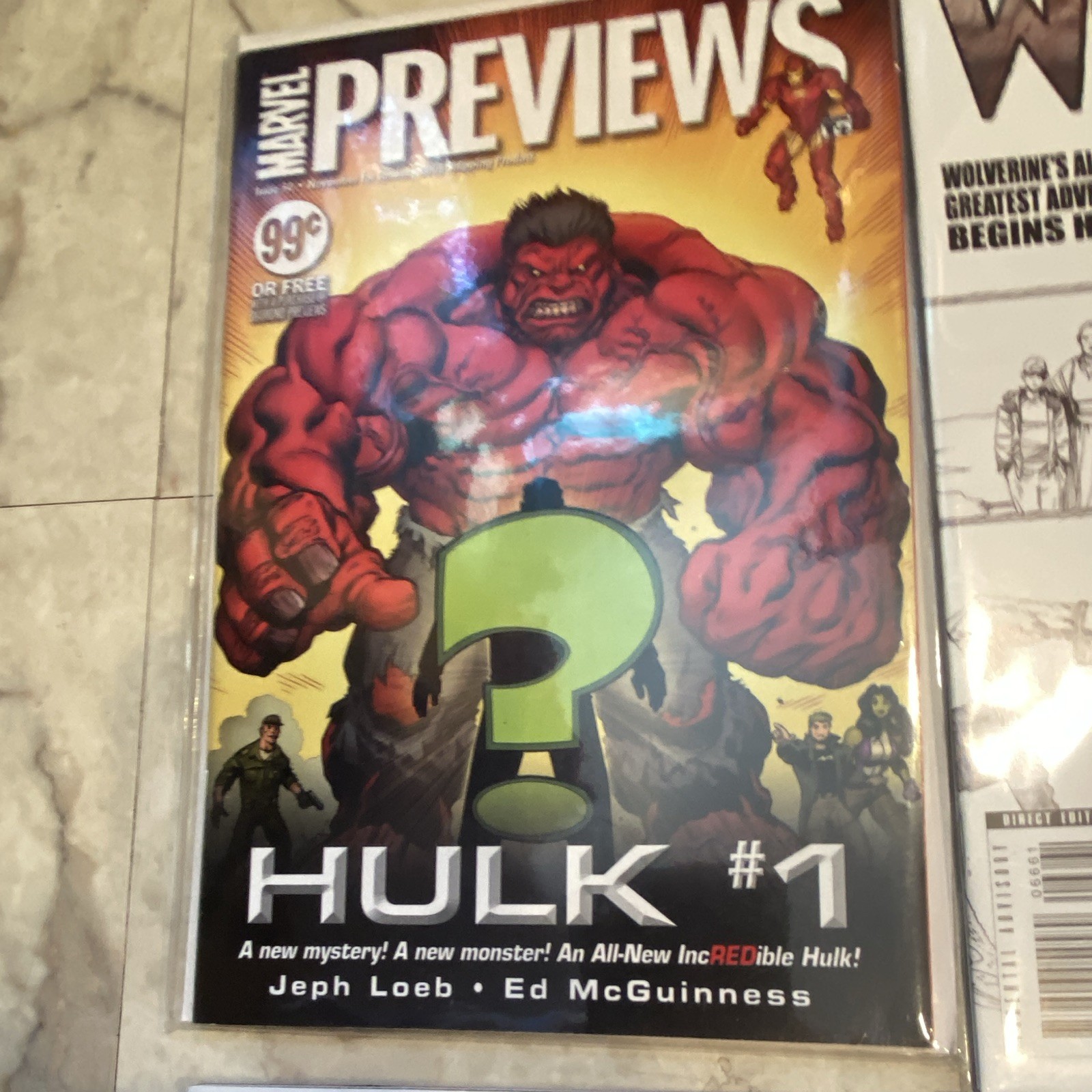 Marvel Previews #1 Mixed Lot Hulk & Wolverine Old Man Logan Sketch 🔥🔥🔥