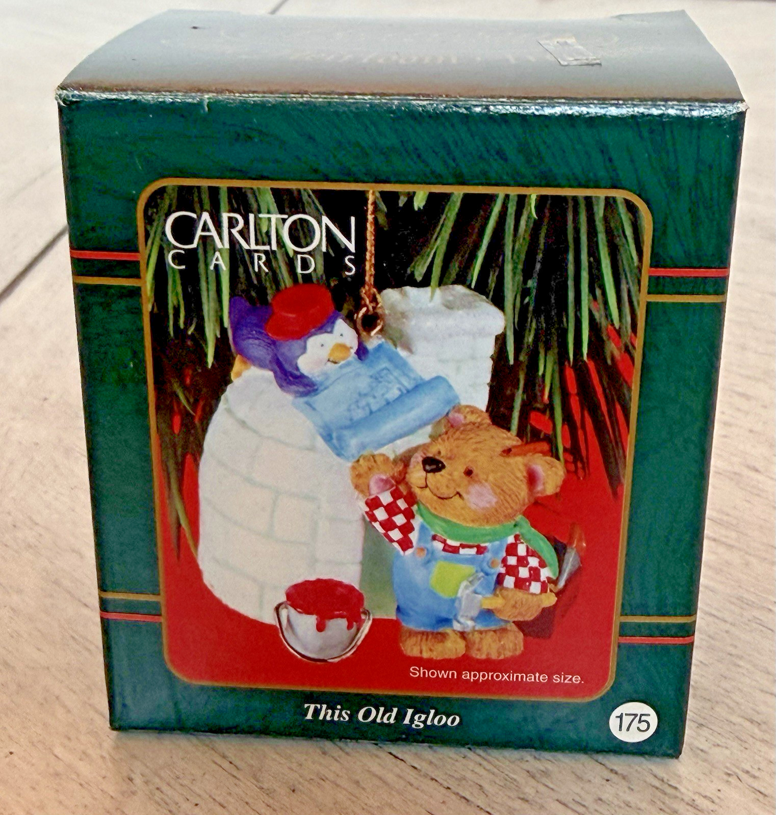 2001 Carlton This Old Igloo Christmas Ornament Heirloom Bear & Penguin 175
