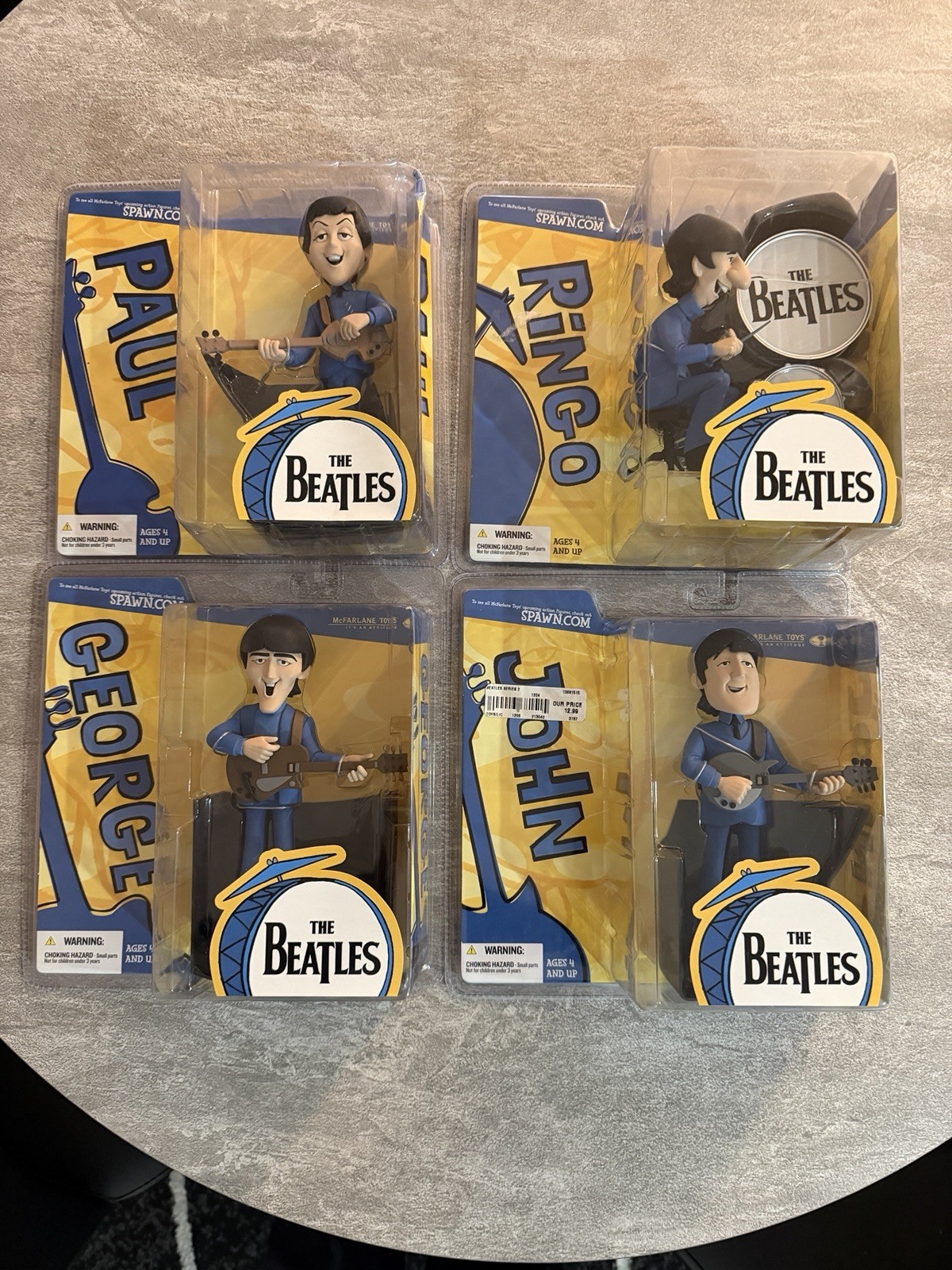 McFarlane Toys The Beatles Set of 4 Figures Paul John George Ringo