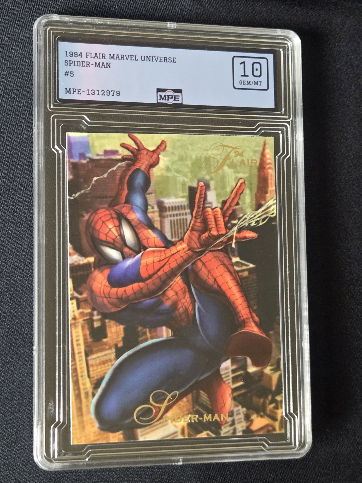 1994 Marvel Flair Spider-Man #5 MPE 10 Graded (like PSA)