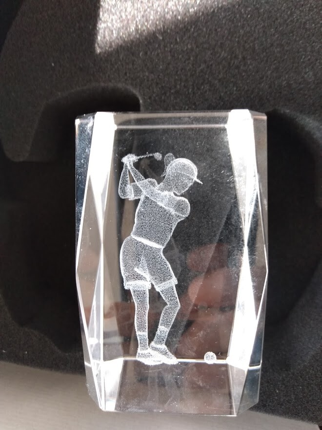 Vintage Women\'s Golf - 3D laser image paperweight 3.25\