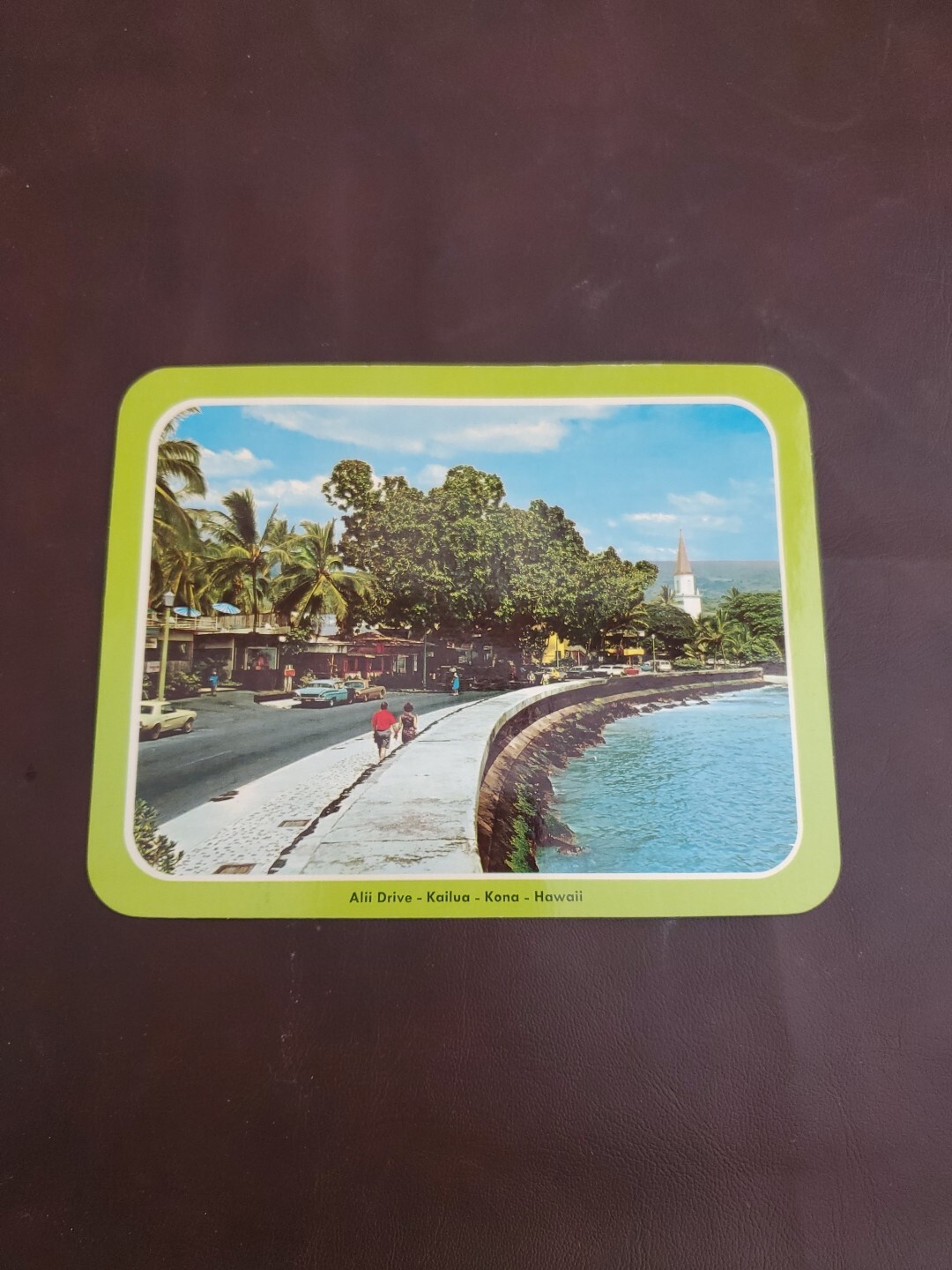 Vintage Alii Drive along Harbor on Kona Coast Post Card Kona Hawaii