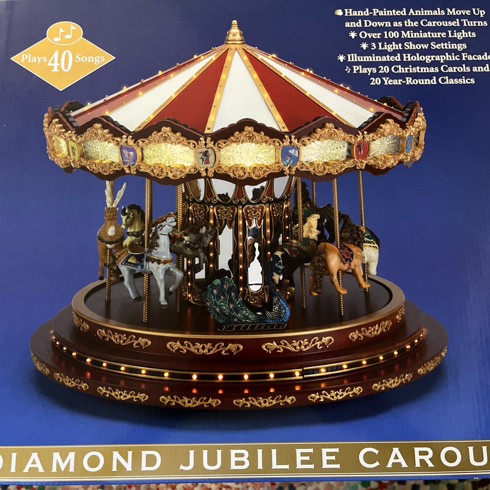 Mr. Christmas Diamond Jubilee Carousel LRG - 100 Lights 40 Songs NEW RARE -830 Mr. Christmas Diamond Jubilee Carousel LRG - 100 Lights 40 Songs NEW RARE -830