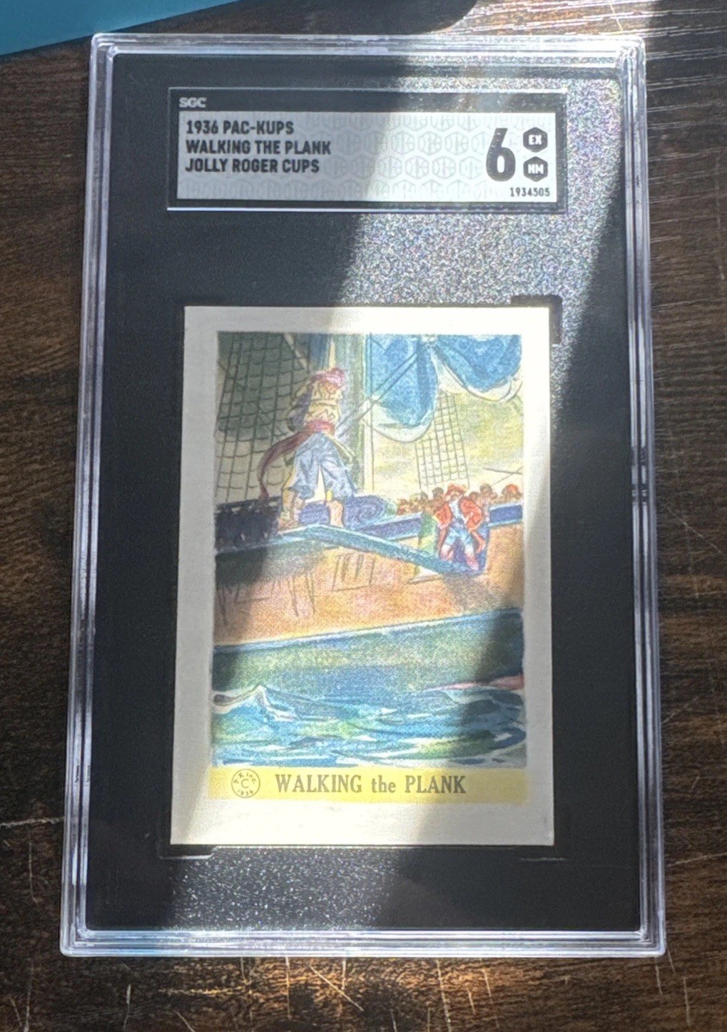 1936 PAC-kups walking the plank Jolly Roger Cups SGC 6