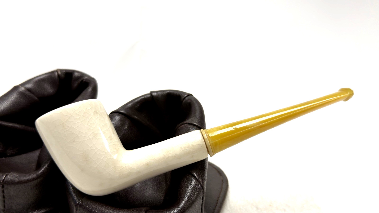 Vintage Goedewaagen UNSMOKED Smooth Ceramic Pipe Made in Holland - New Old Stock
