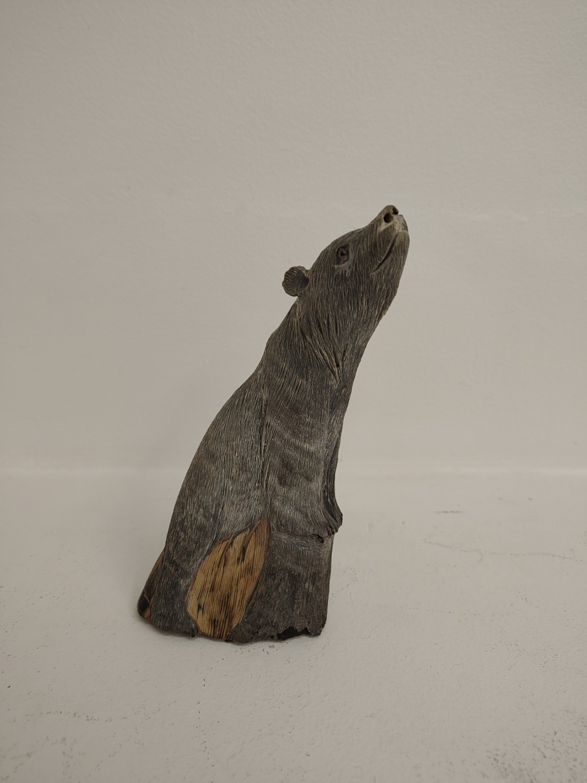 Vintage Swiss Brienz Hand Carved Marmot Wood Sculpture Folk Art 22cm