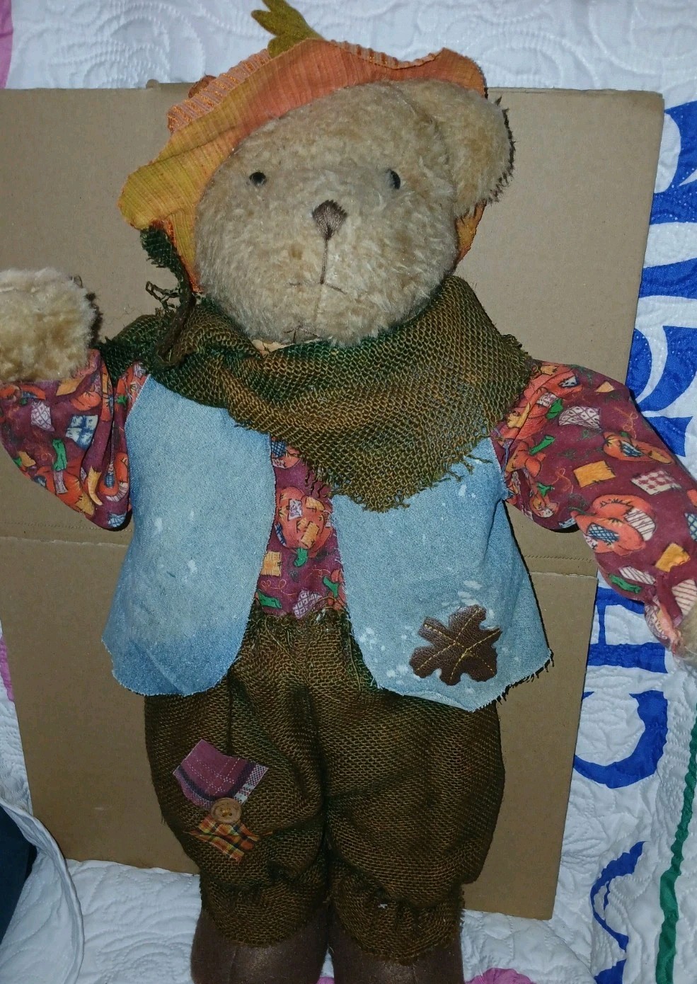 Mr Dan Dee Bear Collectors Choice Primitive  Country/fall  Decor, Stands Alone