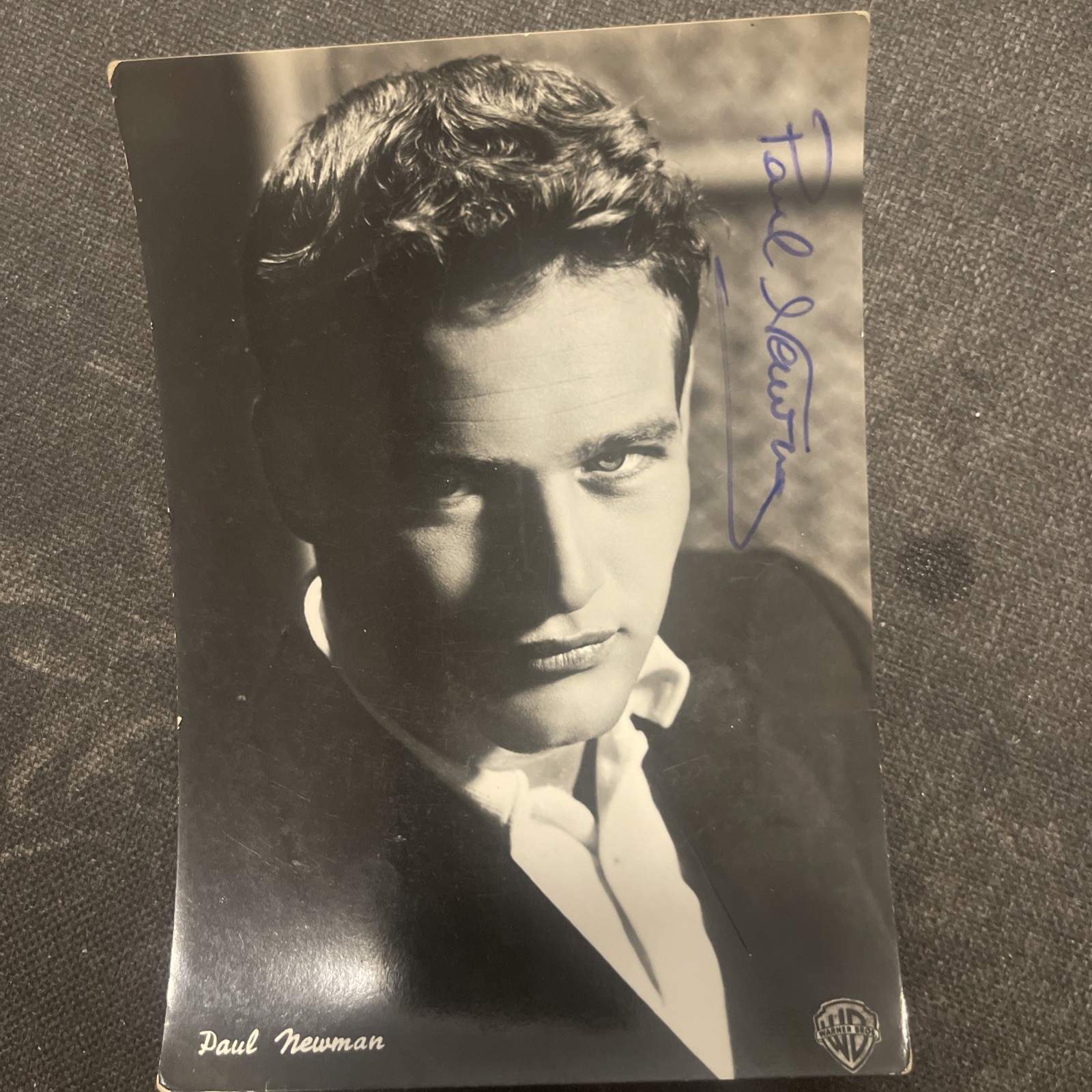 Vintage Paul Newman Cinema Postcard Autograph Signature Dedication